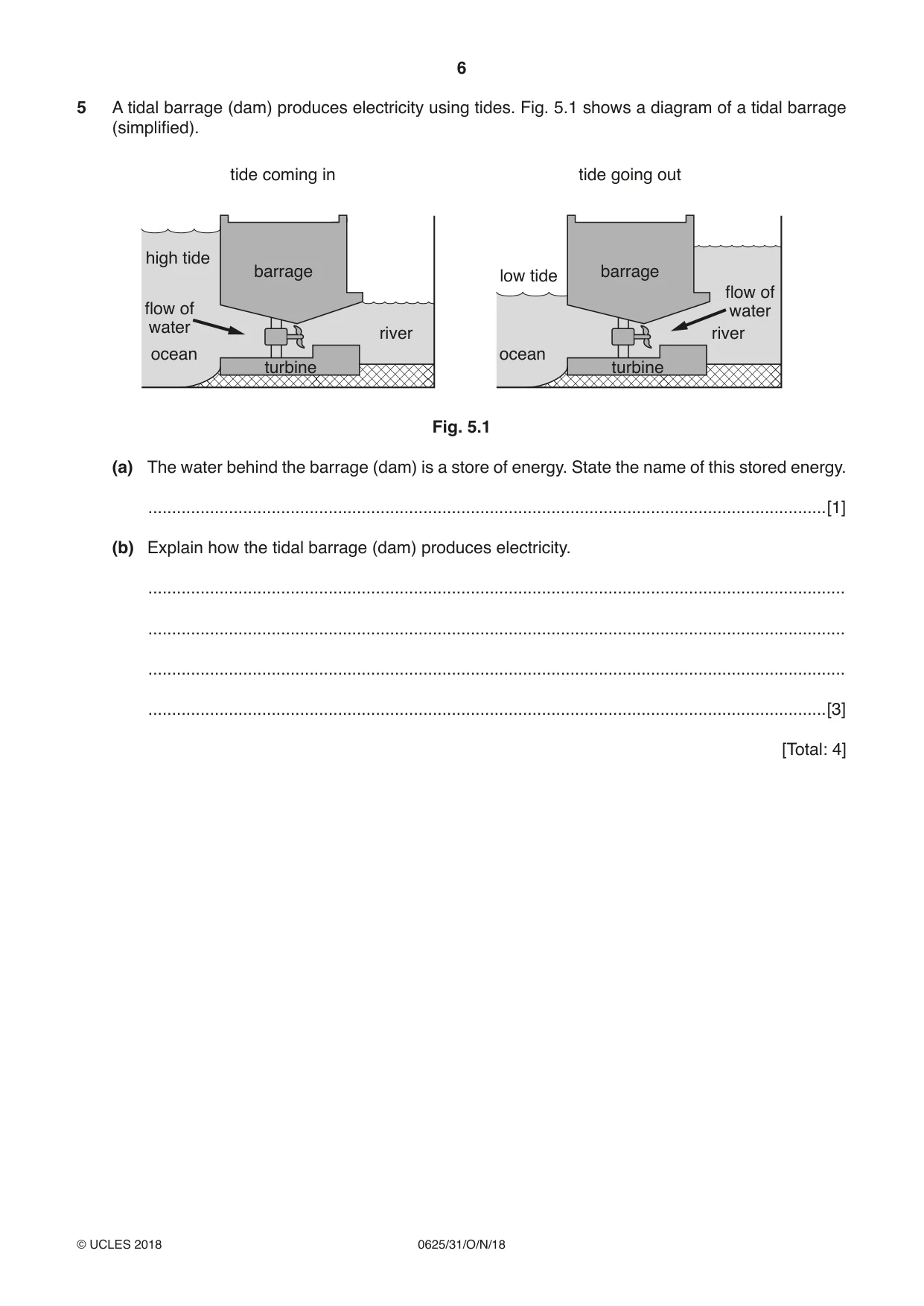 Cambridge IGCSE Physics 0625 2018 Oct/Nov Paper 3 · Variant 1 question paper, page 6 of 16