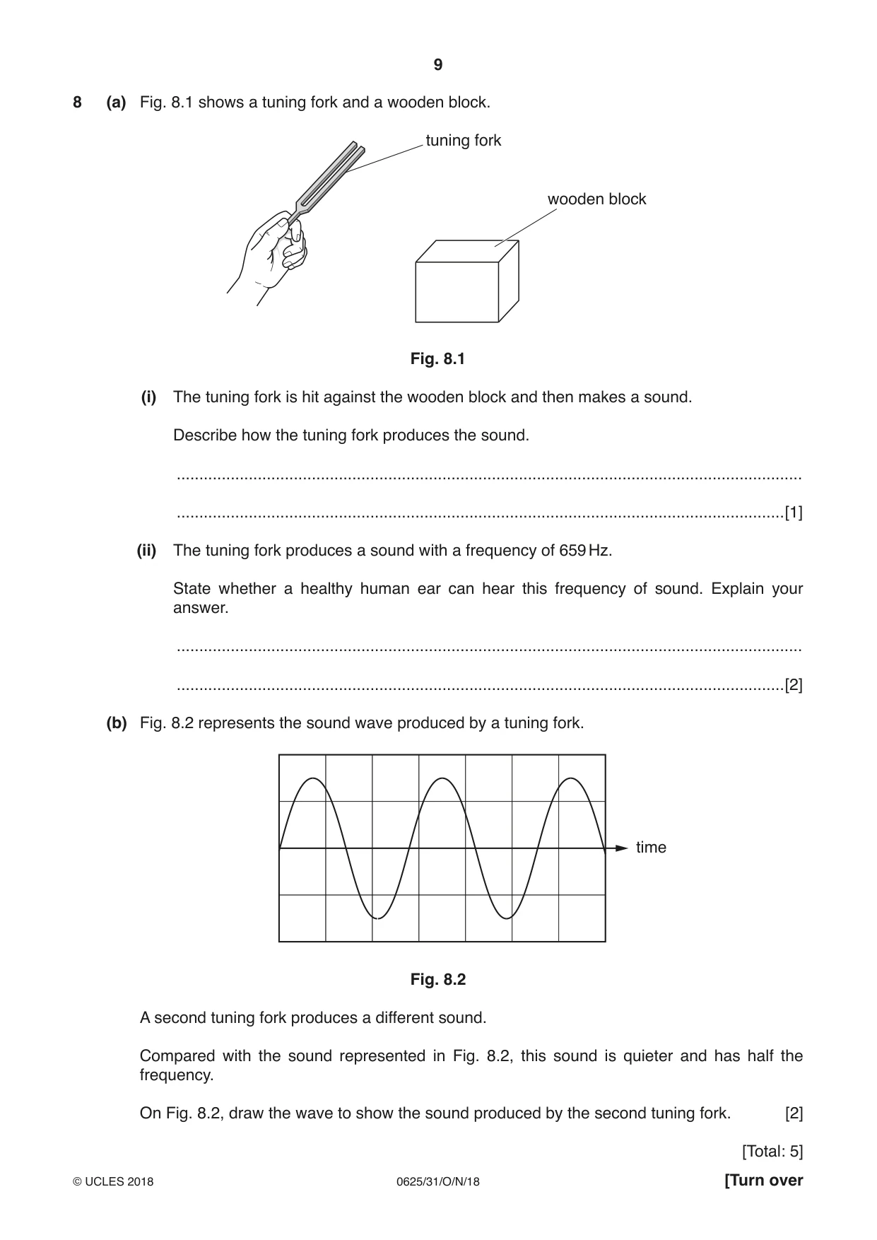 Cambridge IGCSE Physics 0625 2018 Oct/Nov Paper 3 · Variant 1 question paper, page 9 of 16