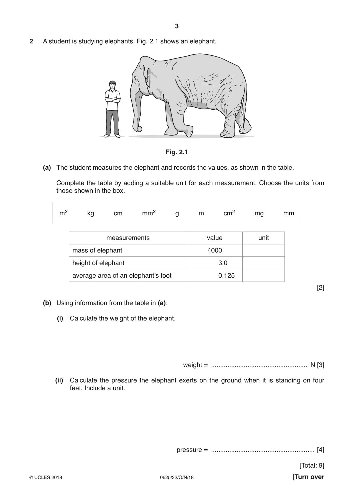 Cambridge IGCSE Physics 0625 2018 Oct/Nov Paper 3 · Variant 2 question paper, page 3 of 16