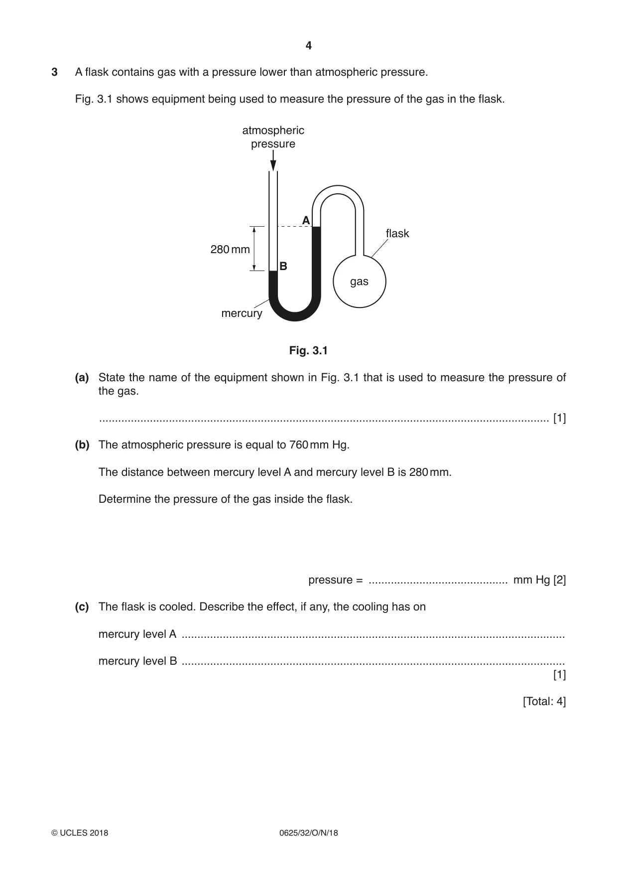 Cambridge IGCSE Physics 0625 2018 Oct/Nov Paper 3 · Variant 2 question paper, page 4 of 16
