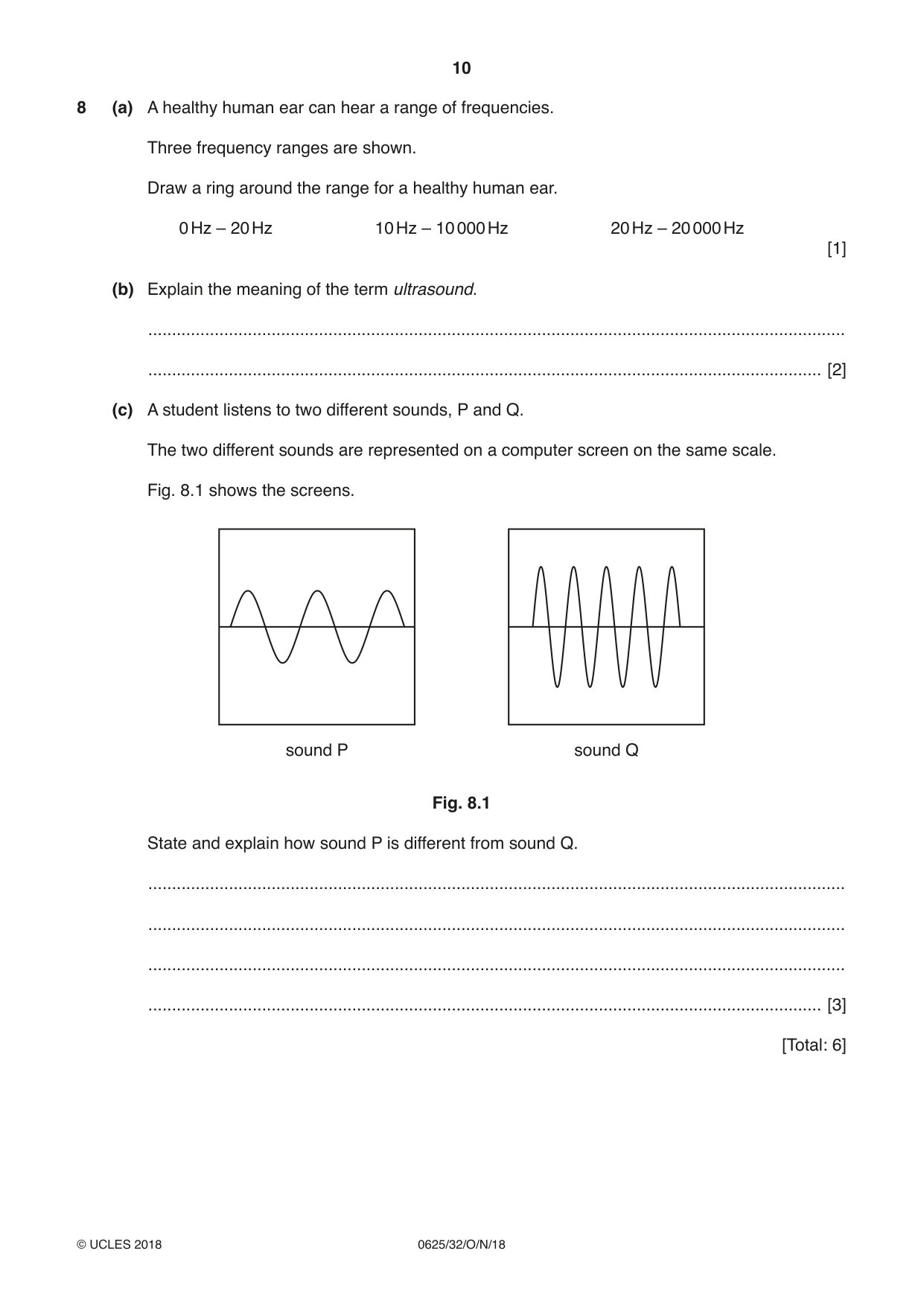 Cambridge IGCSE Physics 0625 2018 Oct/Nov Paper 3 · Variant 2 question paper, page 10 of 16