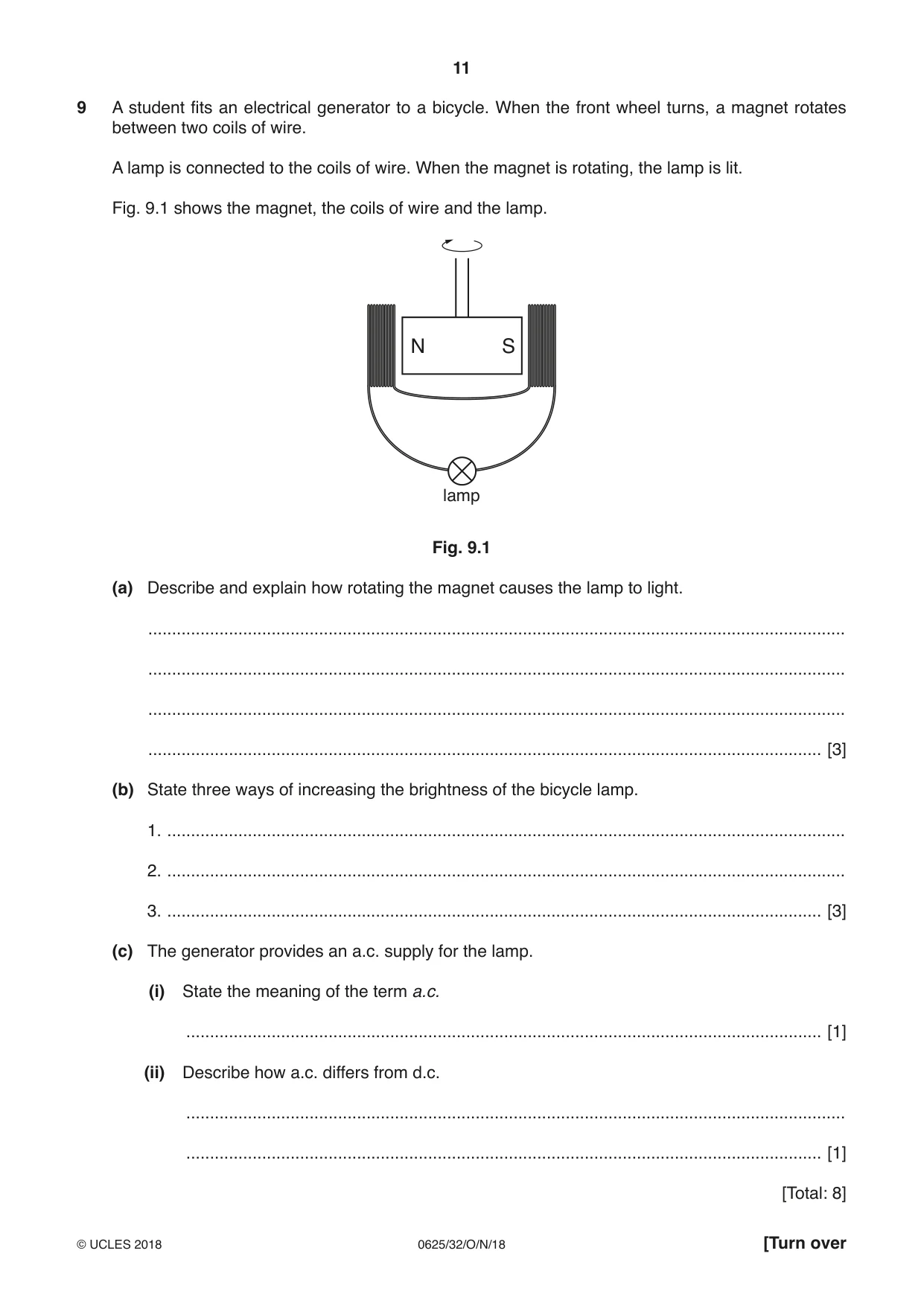 Cambridge IGCSE Physics 0625 2018 Oct/Nov Paper 3 · Variant 2 question paper, page 11 of 16