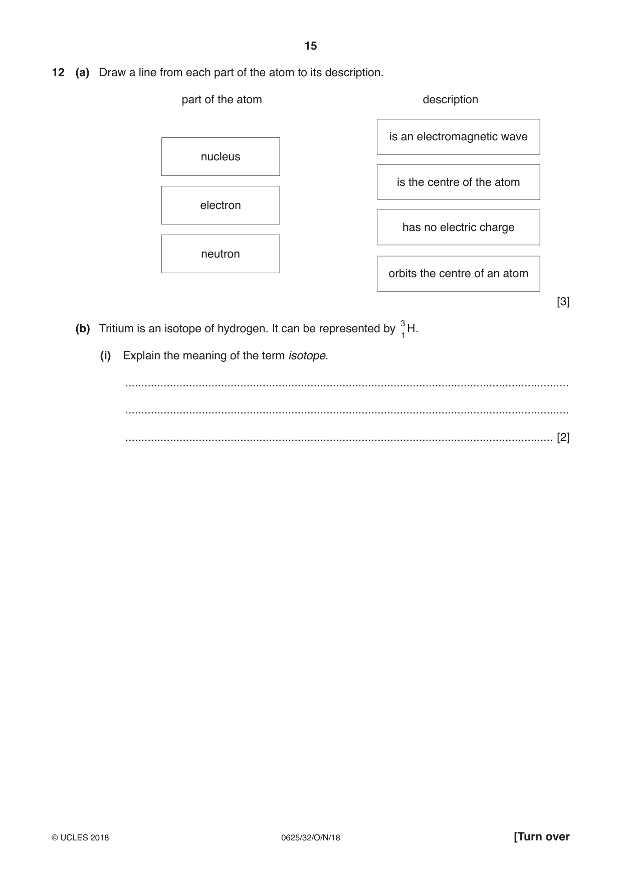 Cambridge IGCSE Physics 0625 2018 Oct/Nov Paper 3 · Variant 2 question paper, page 15 of 16