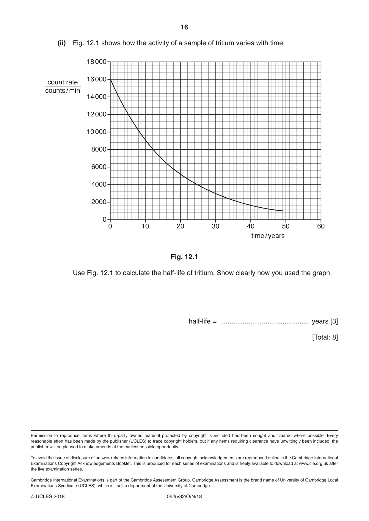 Cambridge IGCSE Physics 0625 2018 Oct/Nov Paper 3 · Variant 2 question paper, page 16 of 16