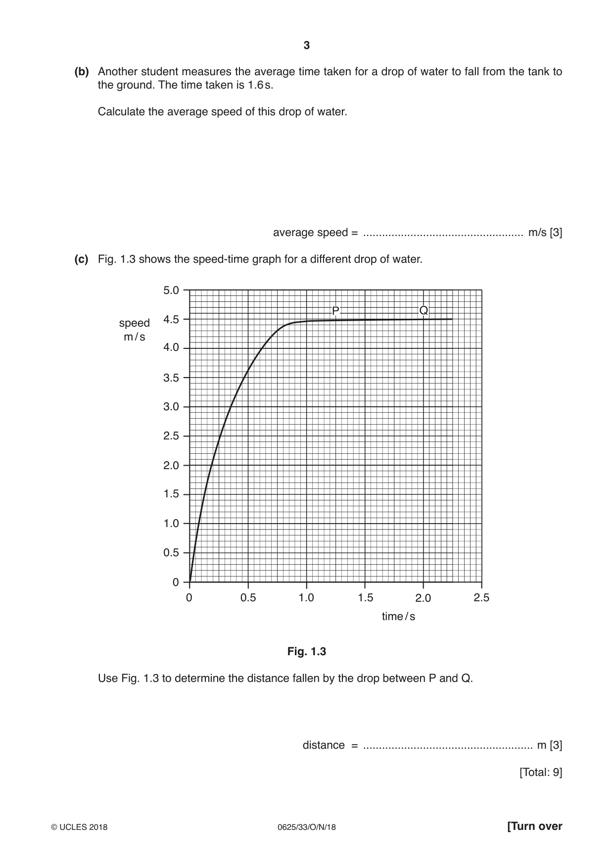 Cambridge IGCSE Physics 0625 2018 Oct/Nov Paper 3 · Variant 3 question paper, page 3 of 16
