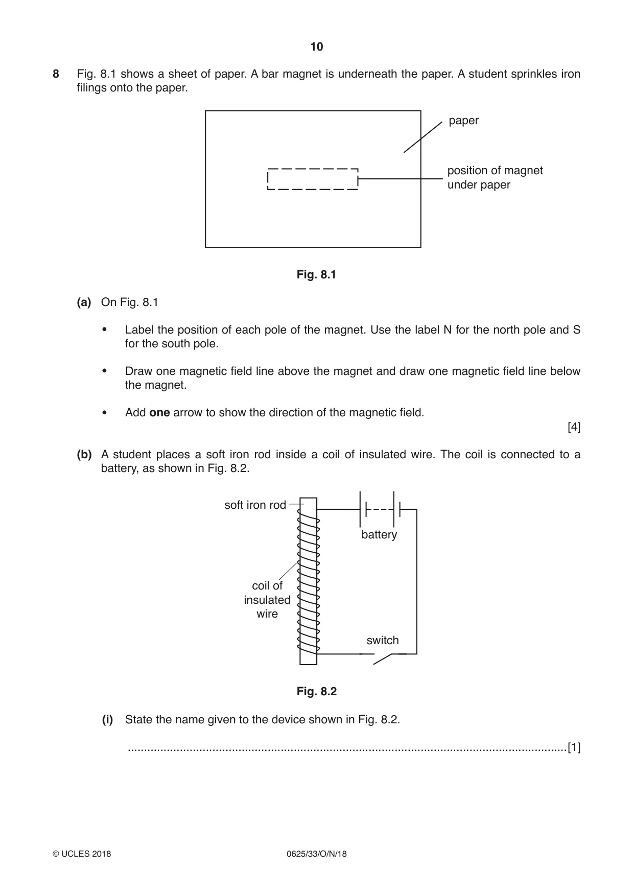 Cambridge IGCSE Physics 0625 2018 Oct/Nov Paper 3 · Variant 3 question paper, page 10 of 16