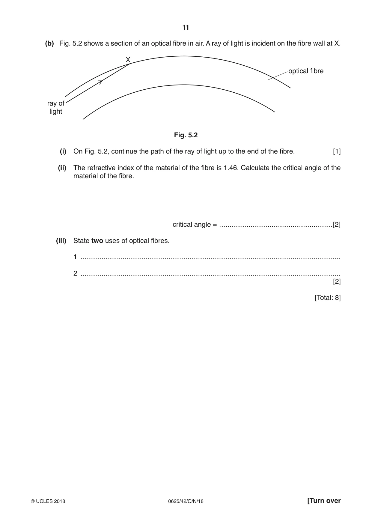Cambridge IGCSE Physics 0625 2018 Oct/Nov Paper 4 · Variant 2 question paper, page 11 of 20