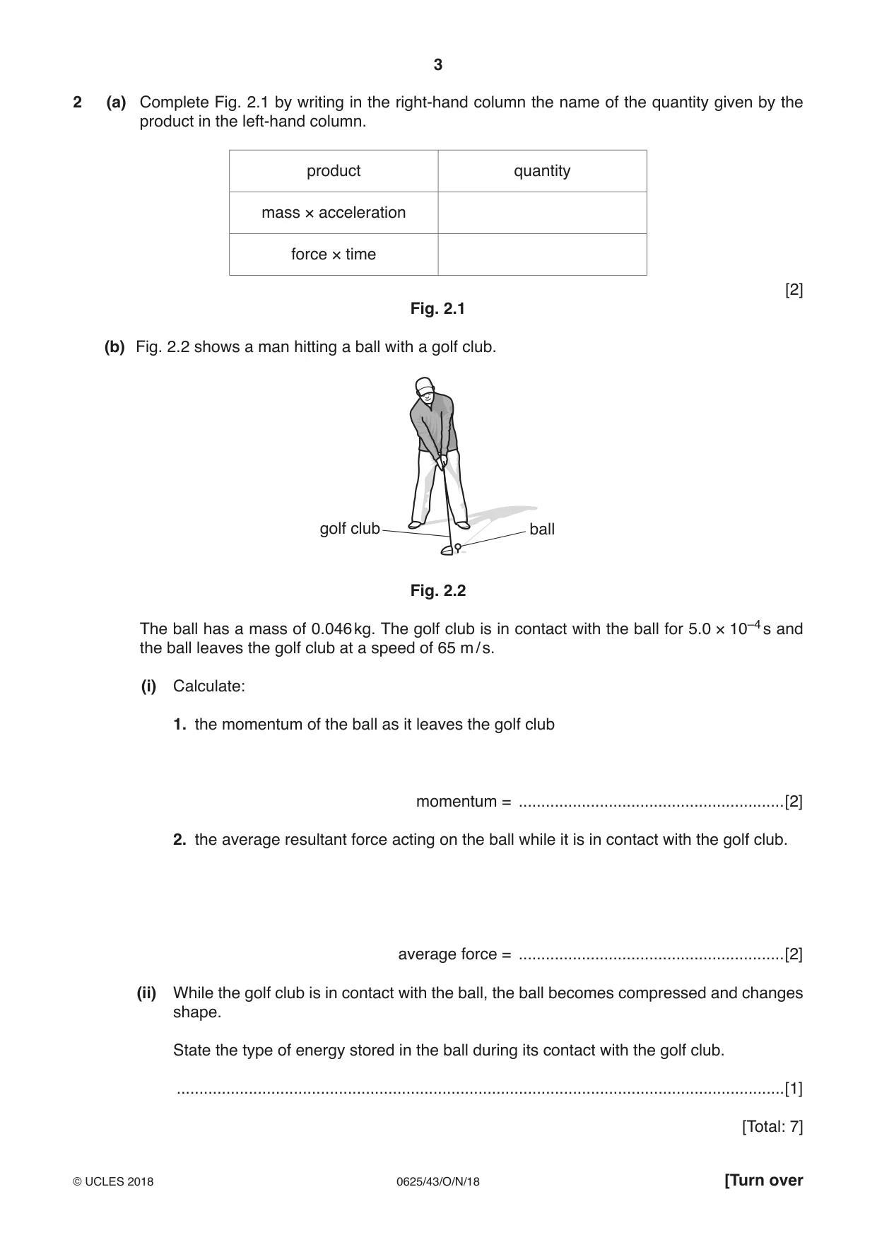 Cambridge IGCSE Physics 0625 2018 Oct/Nov Paper 4 · Variant 3 question paper, page 3 of 16