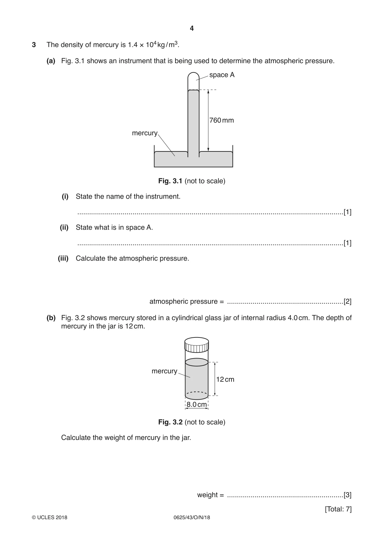 Cambridge IGCSE Physics 0625 2018 Oct/Nov Paper 4 · Variant 3 question paper, page 4 of 16