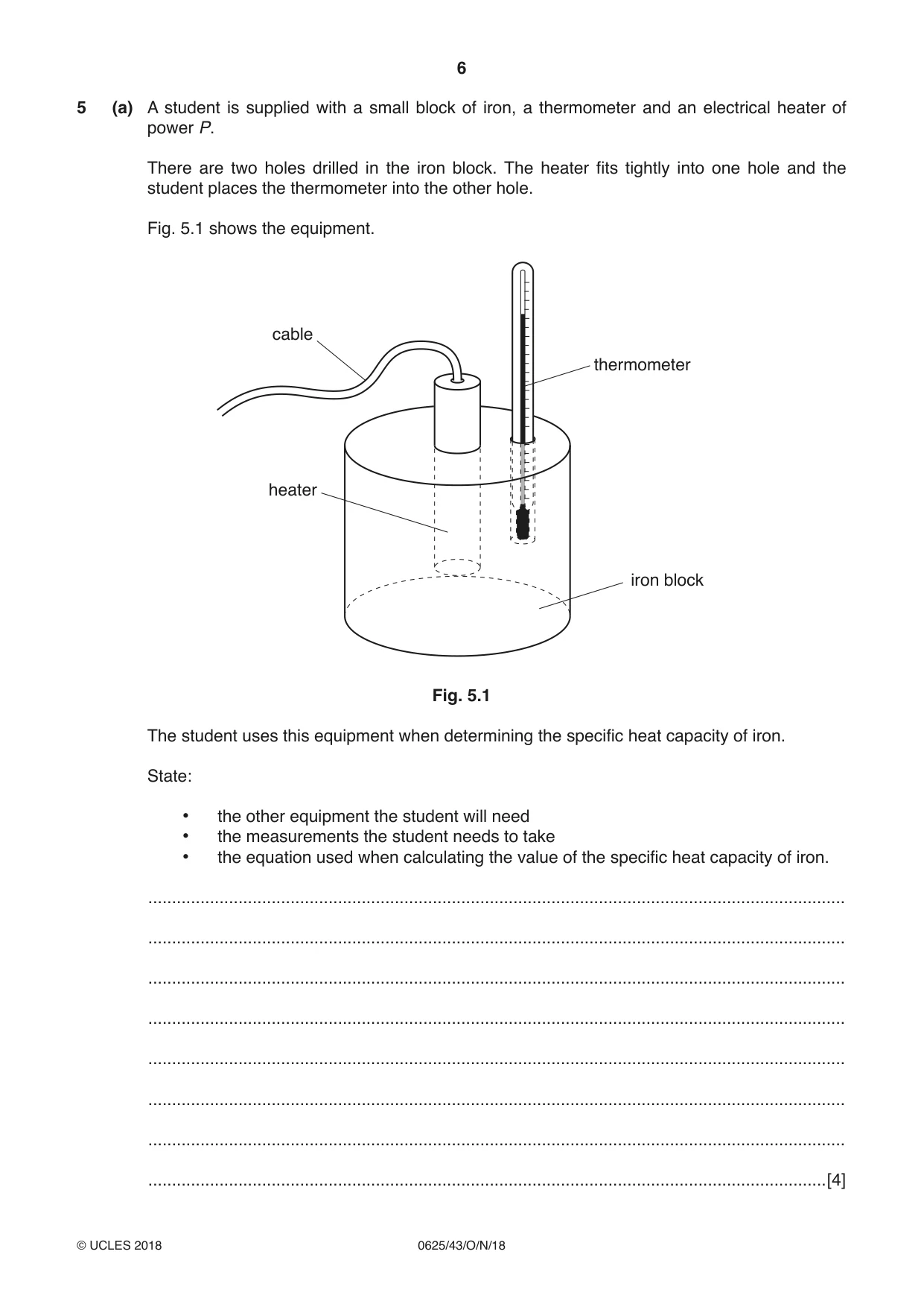 Cambridge IGCSE Physics 0625 2018 Oct/Nov Paper 4 · Variant 3 question paper, page 6 of 16