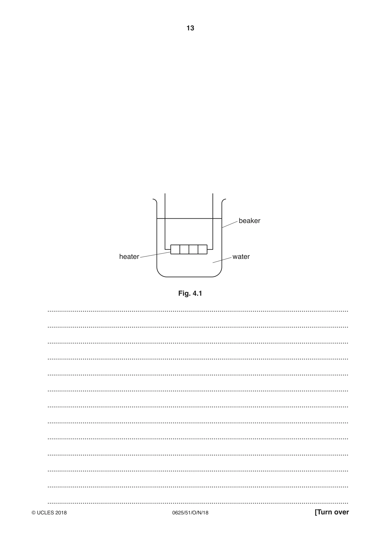 Cambridge IGCSE Physics 0625 2018 Oct/Nov Paper 5 · Variant 1 question paper, page 13 of 16