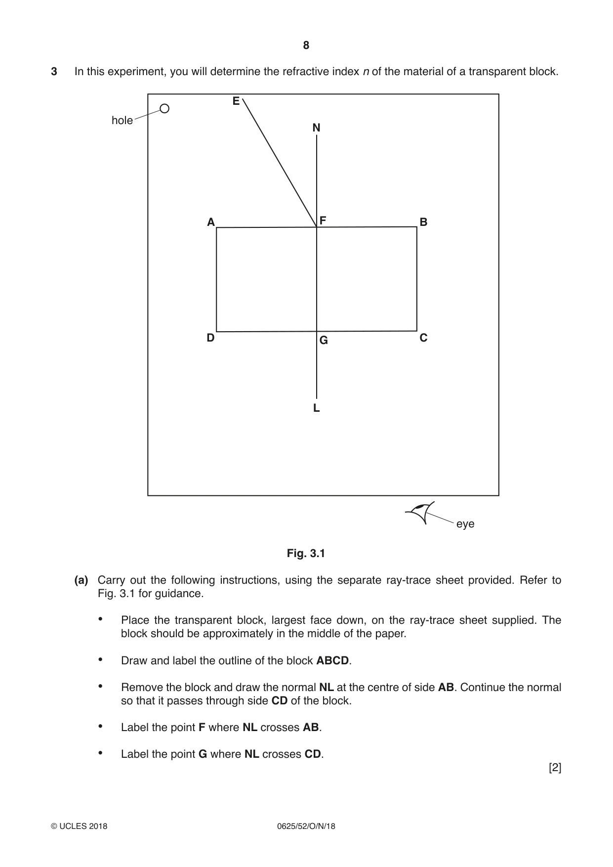 Cambridge IGCSE Physics 0625 2018 Oct/Nov Paper 5 · Variant 2 question paper, page 8 of 12