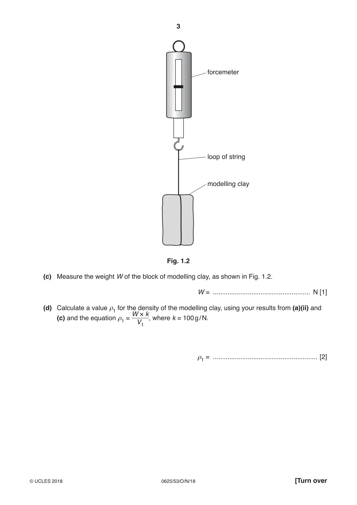Cambridge IGCSE Physics 0625 2018 Oct/Nov Paper 5 · Variant 3 question paper, page 3 of 16