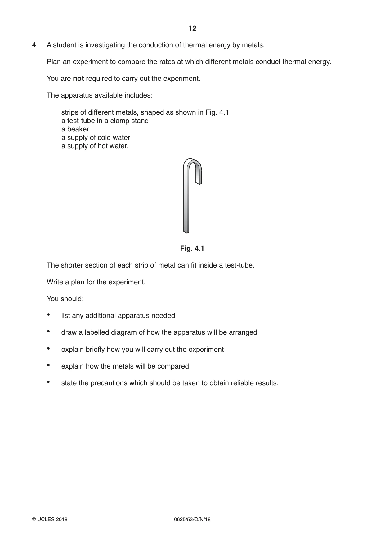 Cambridge IGCSE Physics 0625 2018 Oct/Nov Paper 5 · Variant 3 question paper, page 12 of 16