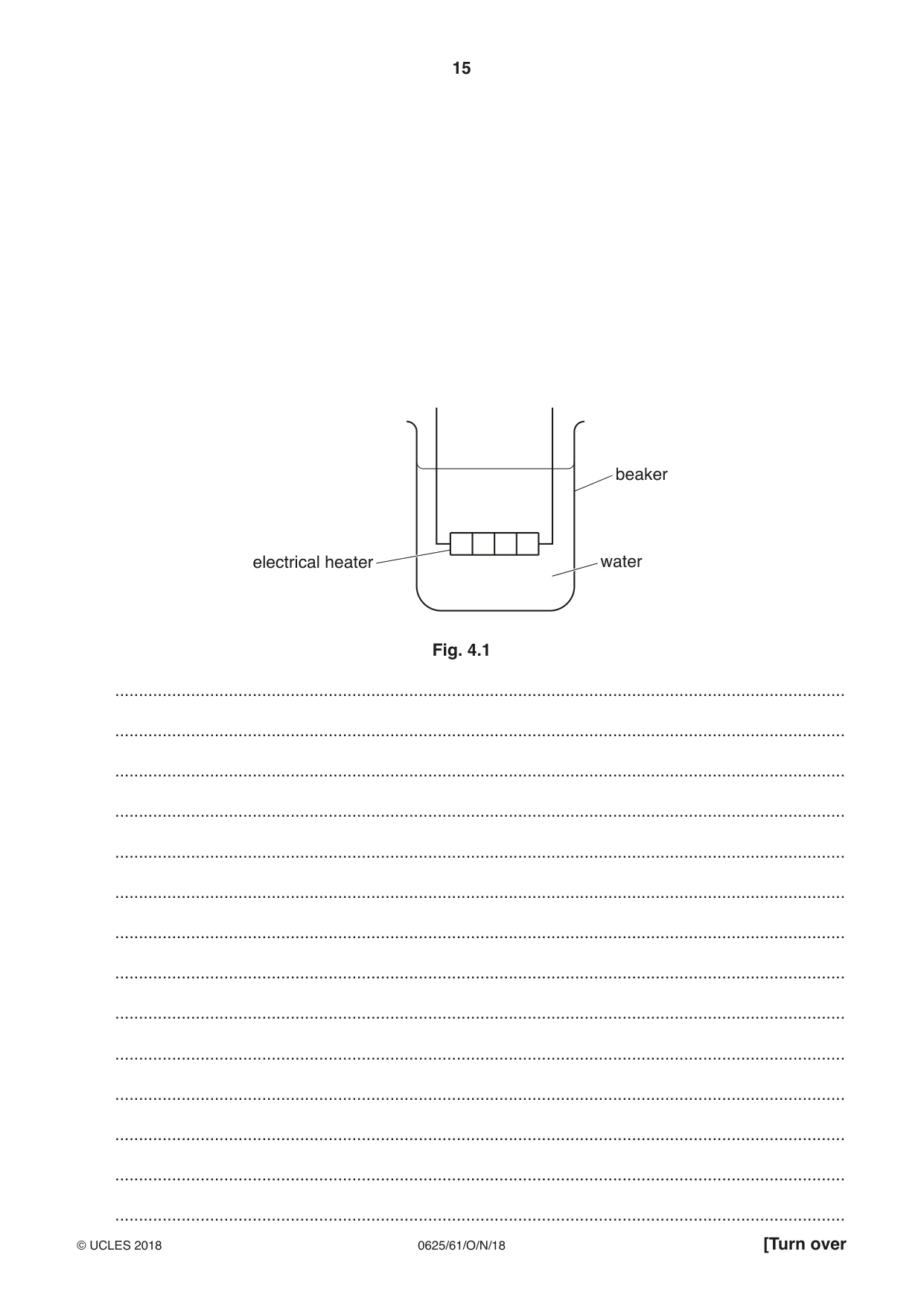 Cambridge IGCSE Physics 0625 2018 Oct/Nov Paper 6 · Variant 1 question paper, page 15 of 16