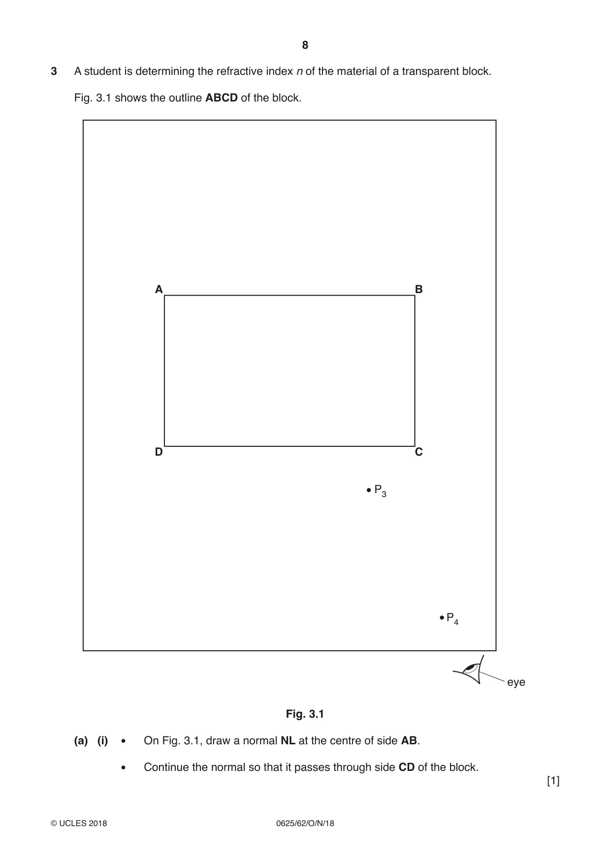Cambridge IGCSE Physics 0625 2018 Oct/Nov Paper 6 · Variant 2 question paper, page 8 of 12
