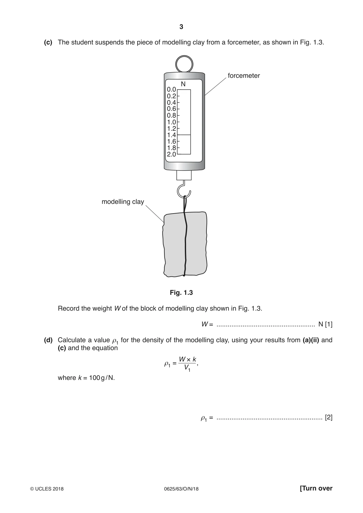 Cambridge IGCSE Physics 0625 2018 Oct/Nov Paper 6 · Variant 3 question paper, page 3 of 16