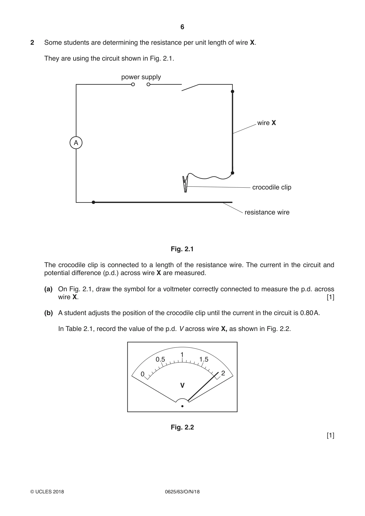 Cambridge IGCSE Physics 0625 2018 Oct/Nov Paper 6 · Variant 3 question paper, page 6 of 16