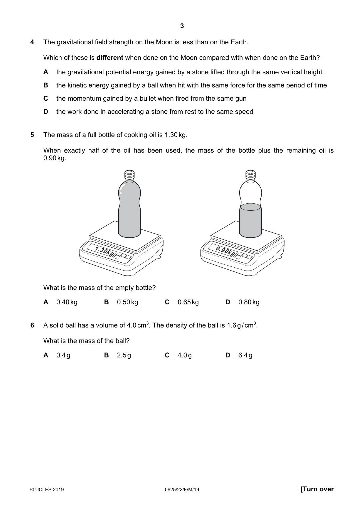 Cambridge IGCSE Physics 0625 2019 Feb/March Paper 2 · Variant 2 question paper, page 3 of 16