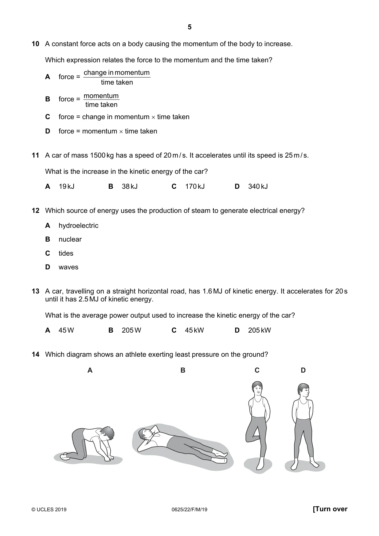 Cambridge IGCSE Physics 0625 2019 Feb/March Paper 2 · Variant 2 question paper, page 5 of 16