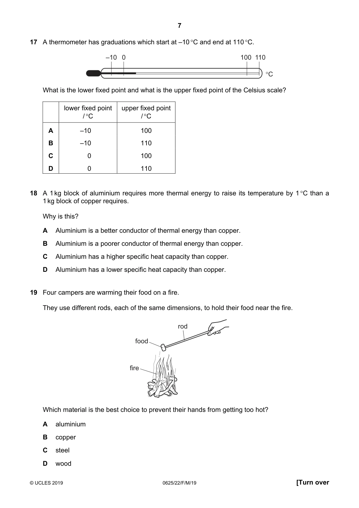 Cambridge IGCSE Physics 0625 2019 Feb/March Paper 2 · Variant 2 question paper, page 7 of 16