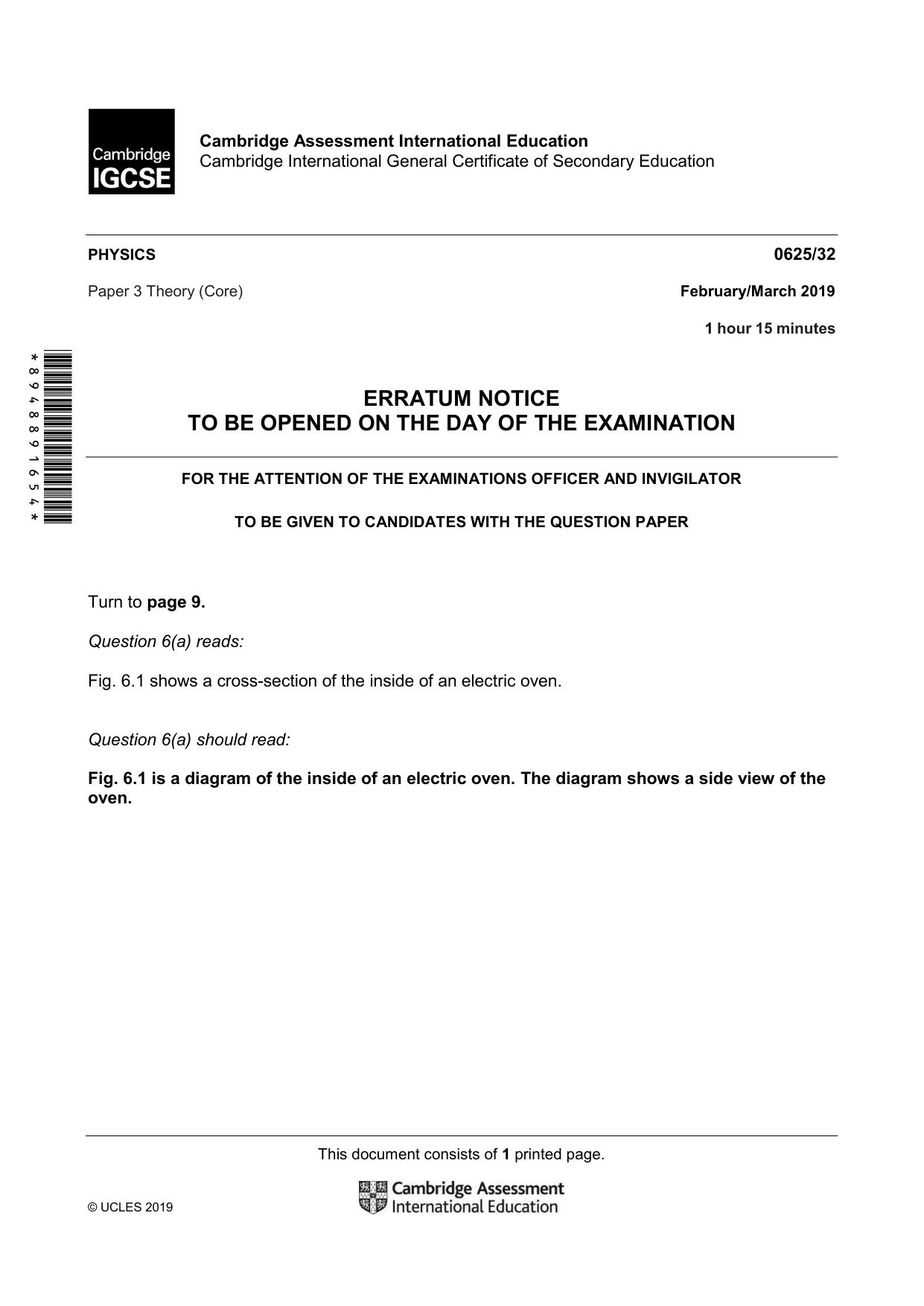 Cambridge IGCSE Physics 0625 2019 Feb/March Paper 3 · Variant 2 question paper, page 2 of 17