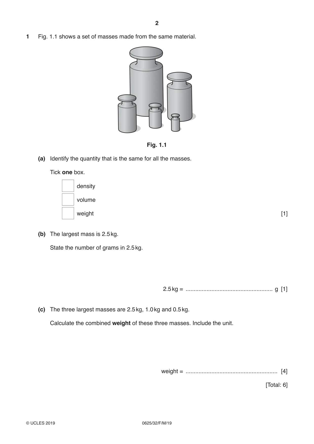 Cambridge IGCSE Physics 0625 2019 Feb/March Paper 3 · Variant 2 question paper, page 3 of 17