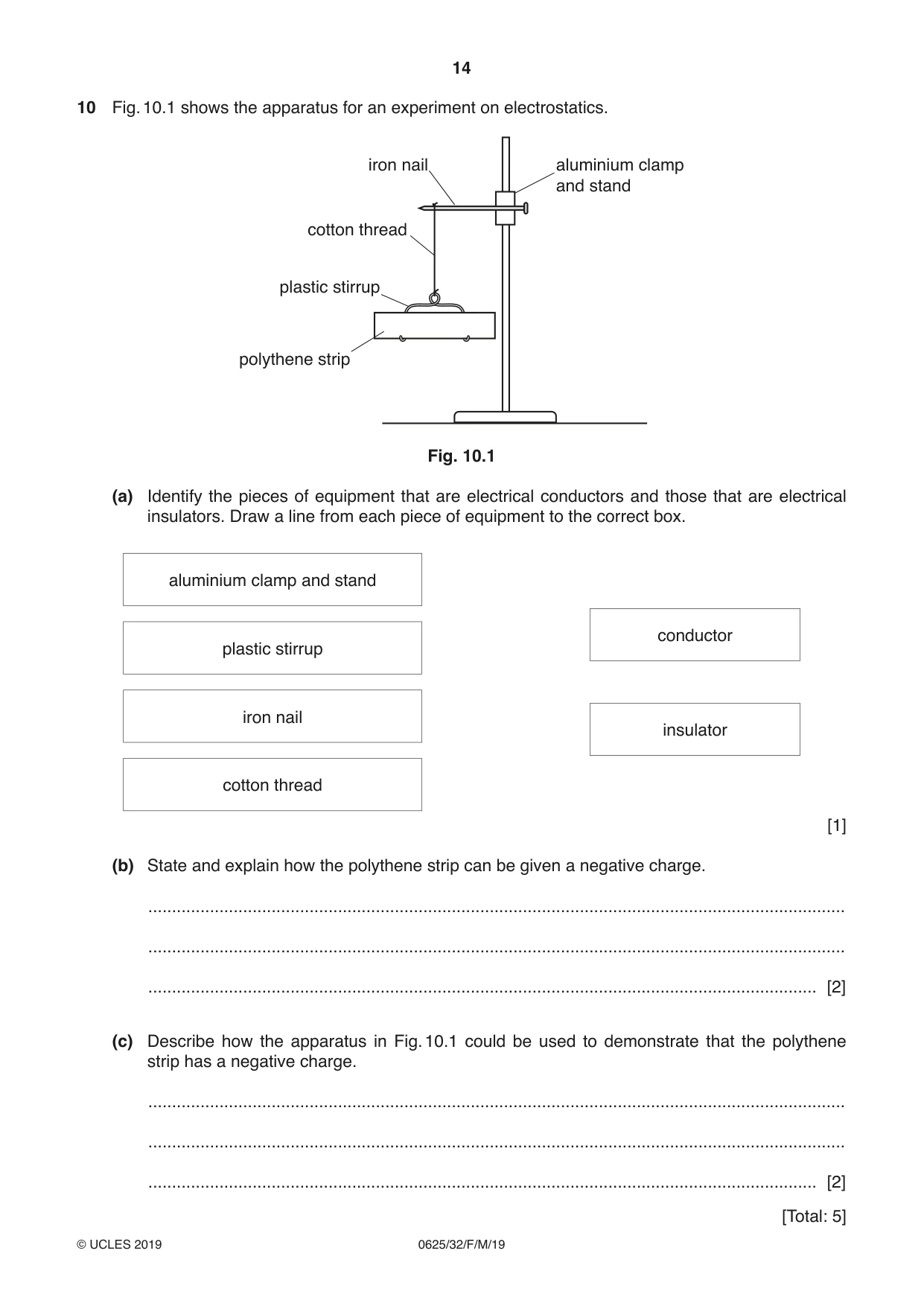 Cambridge IGCSE Physics 0625 2019 Feb/March Paper 3 · Variant 2 question paper, page 15 of 17