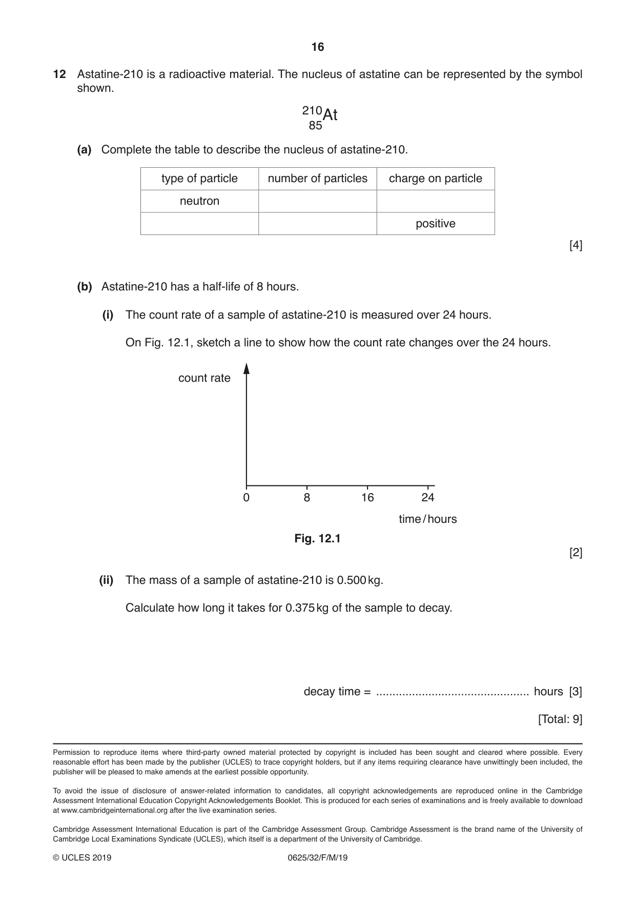Cambridge IGCSE Physics 0625 2019 Feb/March Paper 3 · Variant 2 question paper, page 17 of 17