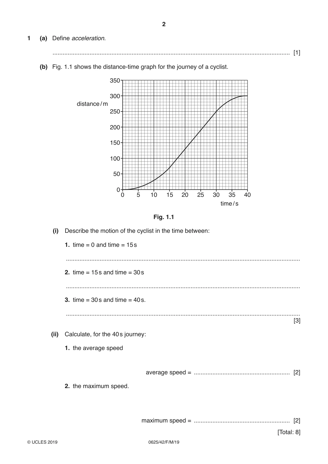 Cambridge IGCSE Physics 0625 2019 Feb/March Paper 4 · Variant 2 question paper, page 2 of 16