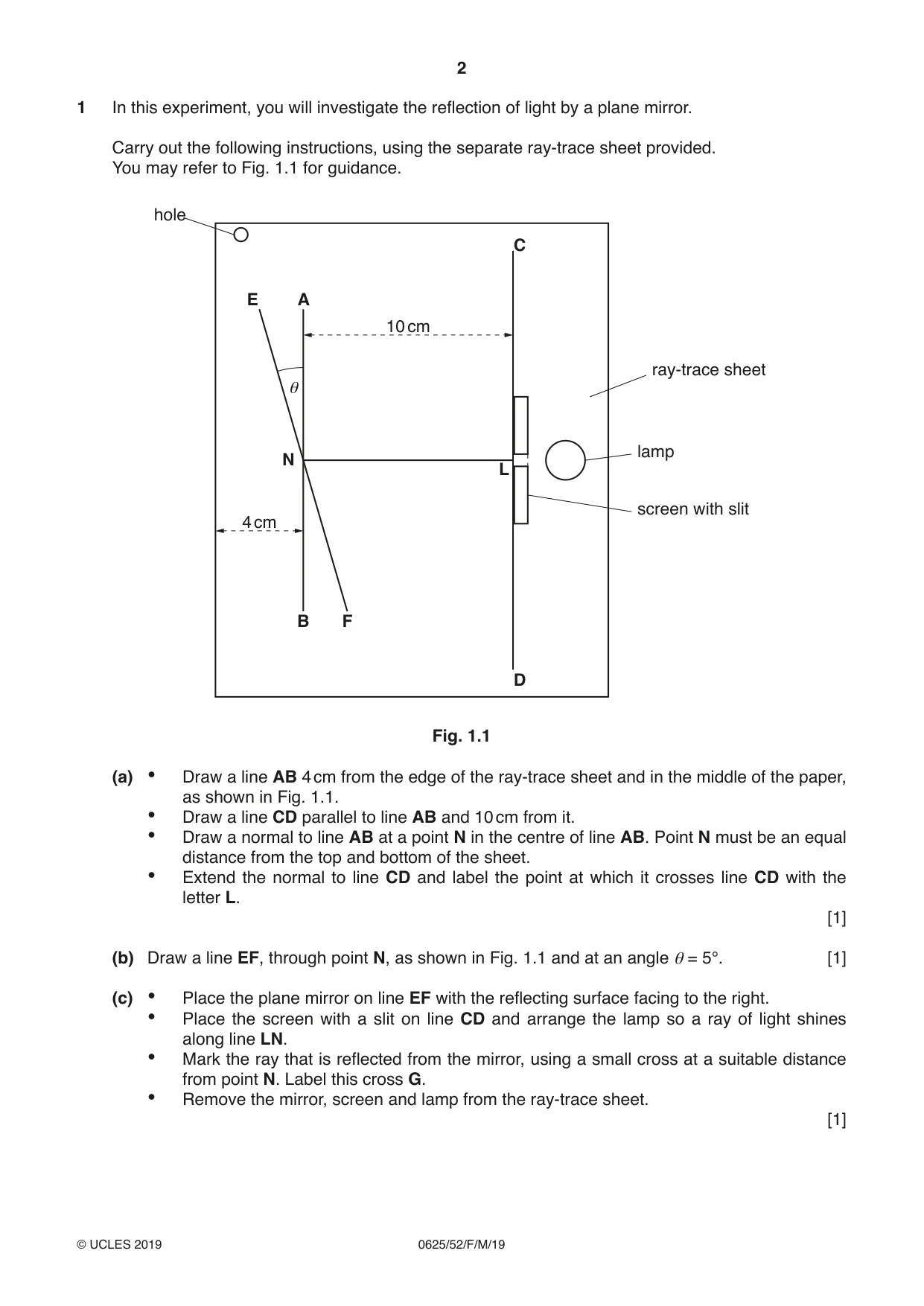 Cambridge IGCSE Physics 0625 2019 Feb/March Paper 5 · Variant 2 question paper, page 2 of 12