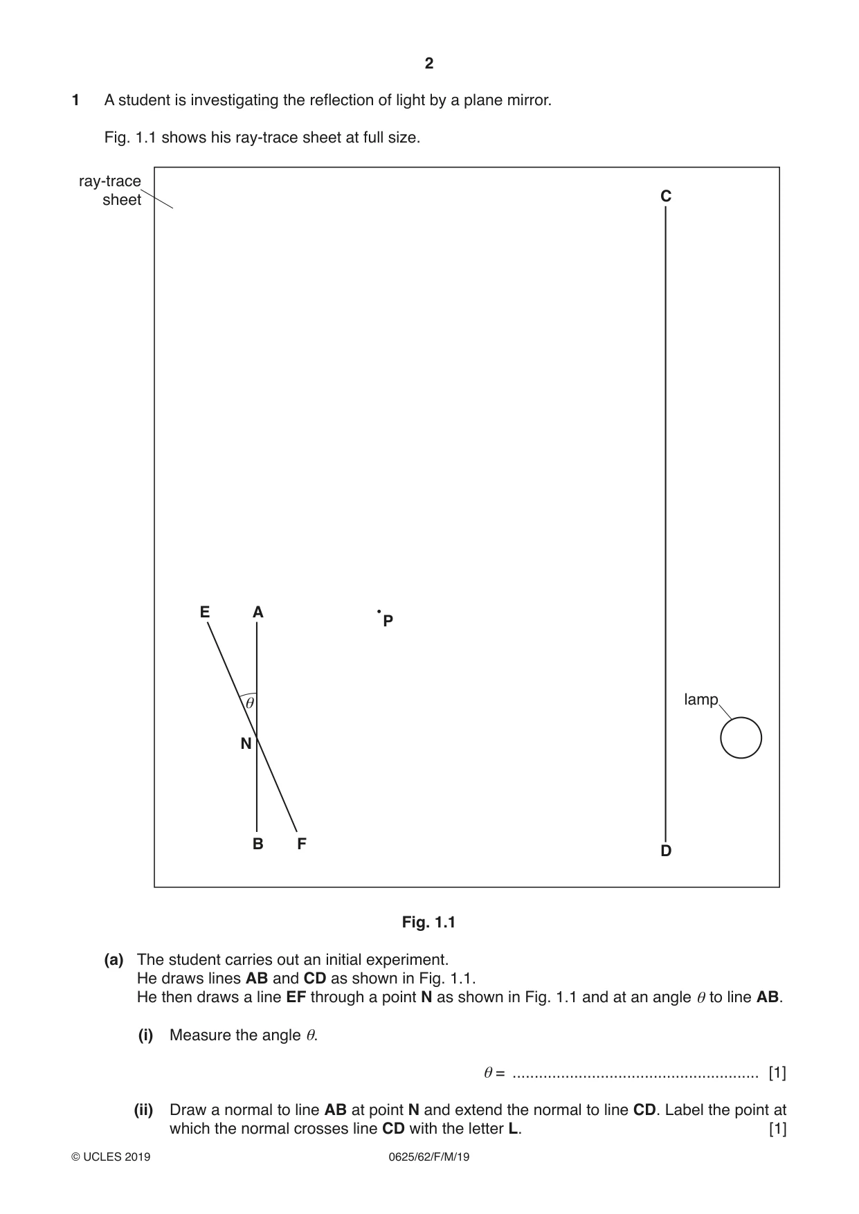 Cambridge IGCSE Physics 0625 2019 Feb/March Paper 6 · Variant 2 question paper, page 2 of 12