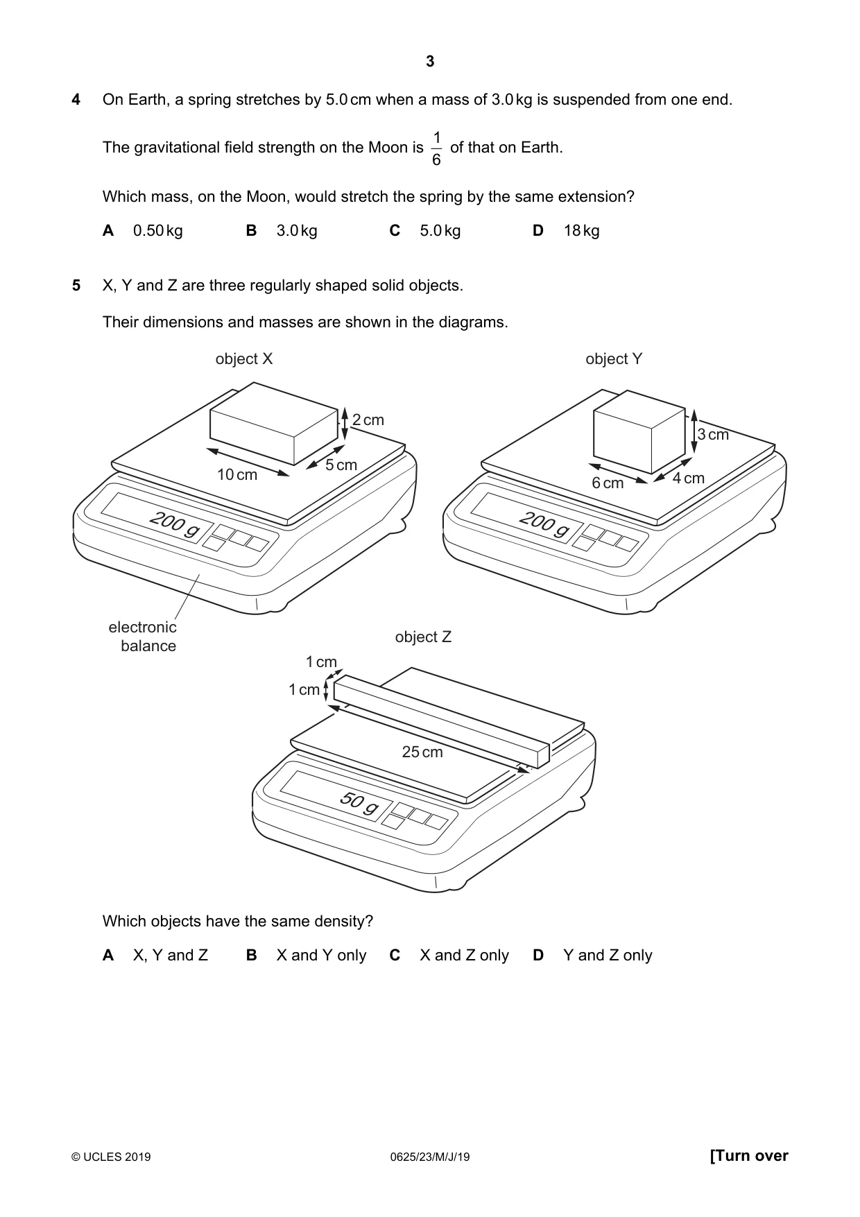 Cambridge IGCSE Physics 0625 2019 May/June Paper 2 · Variant 3 question paper, page 3 of 16