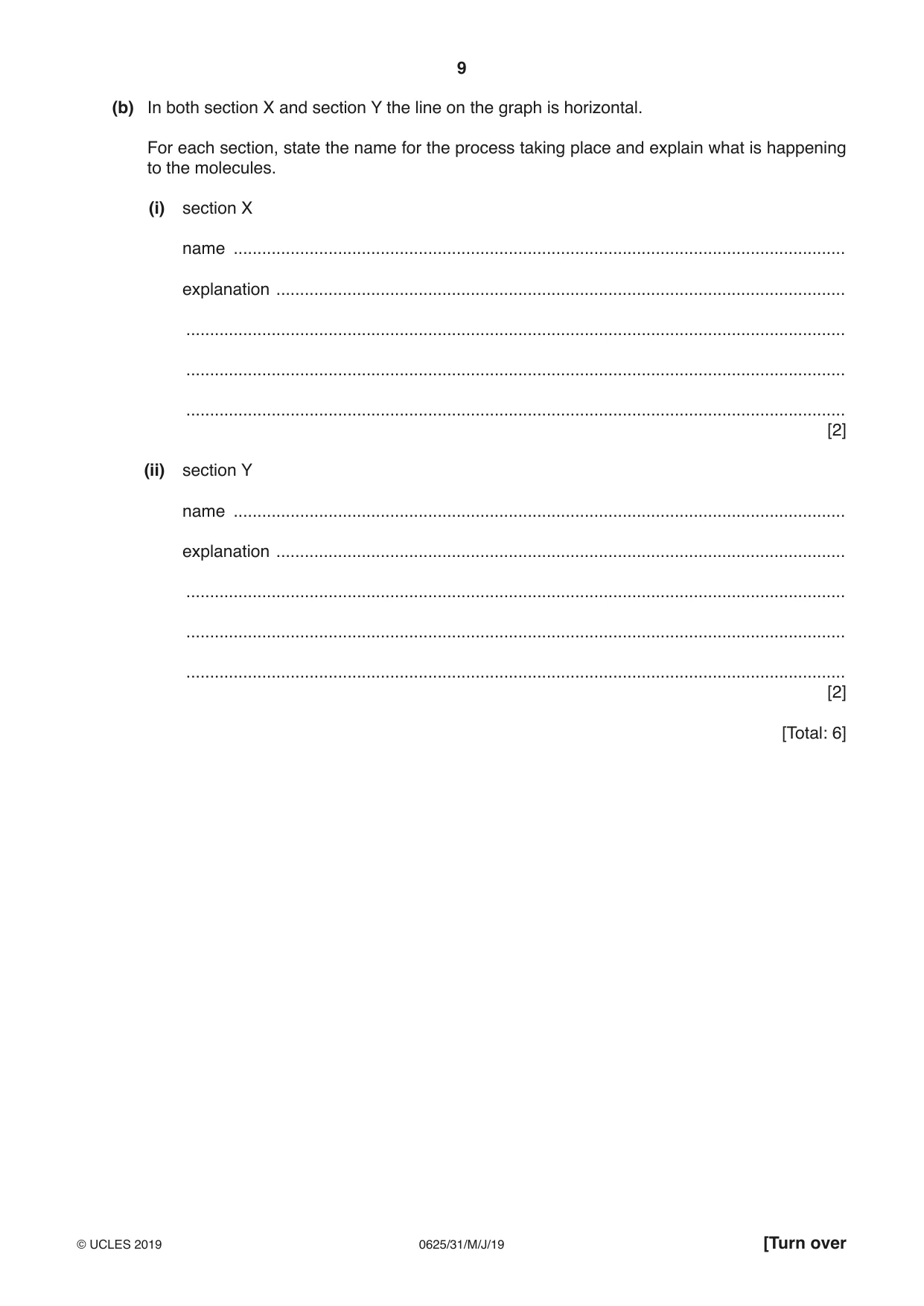 Cambridge IGCSE Physics 0625 2019 May/June Paper 3 · Variant 1 question paper, page 9 of 16