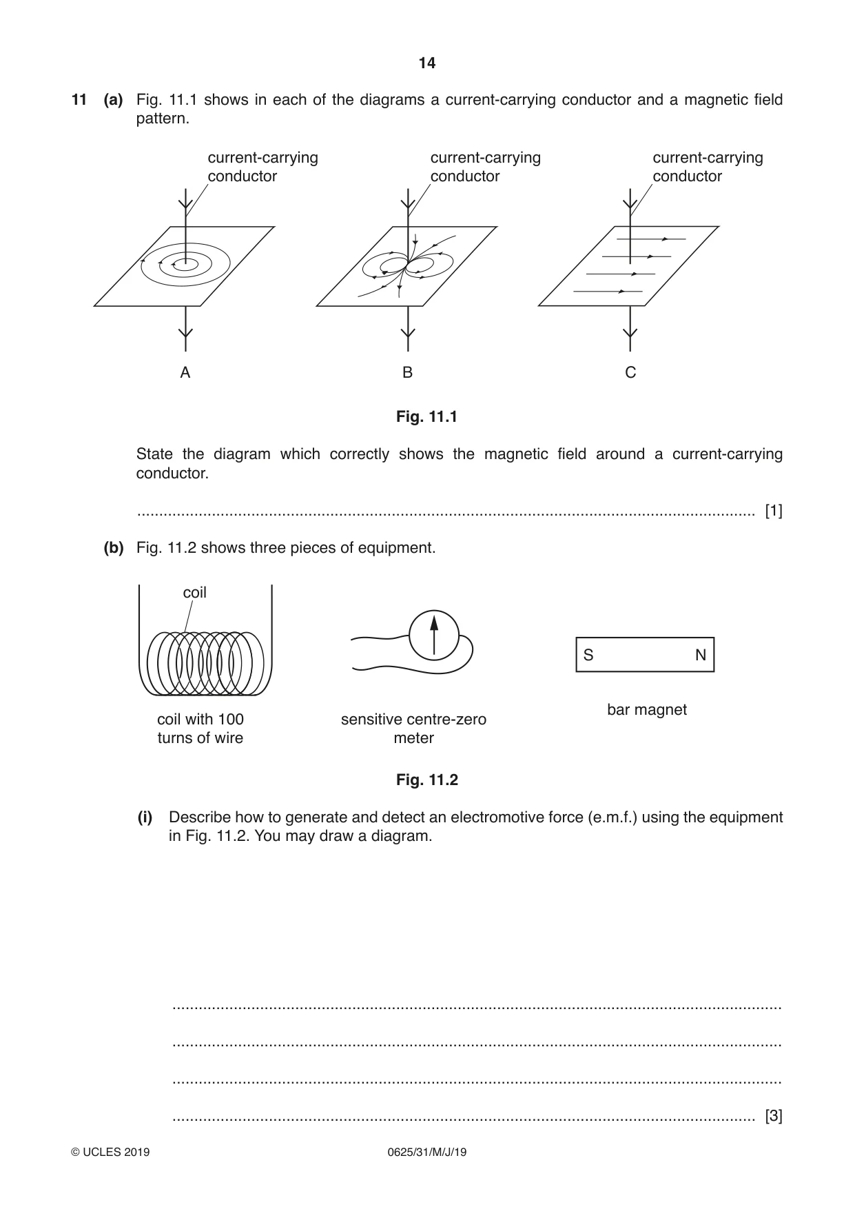 Cambridge IGCSE Physics 0625 2019 May/June Paper 3 · Variant 1 question paper, page 14 of 16