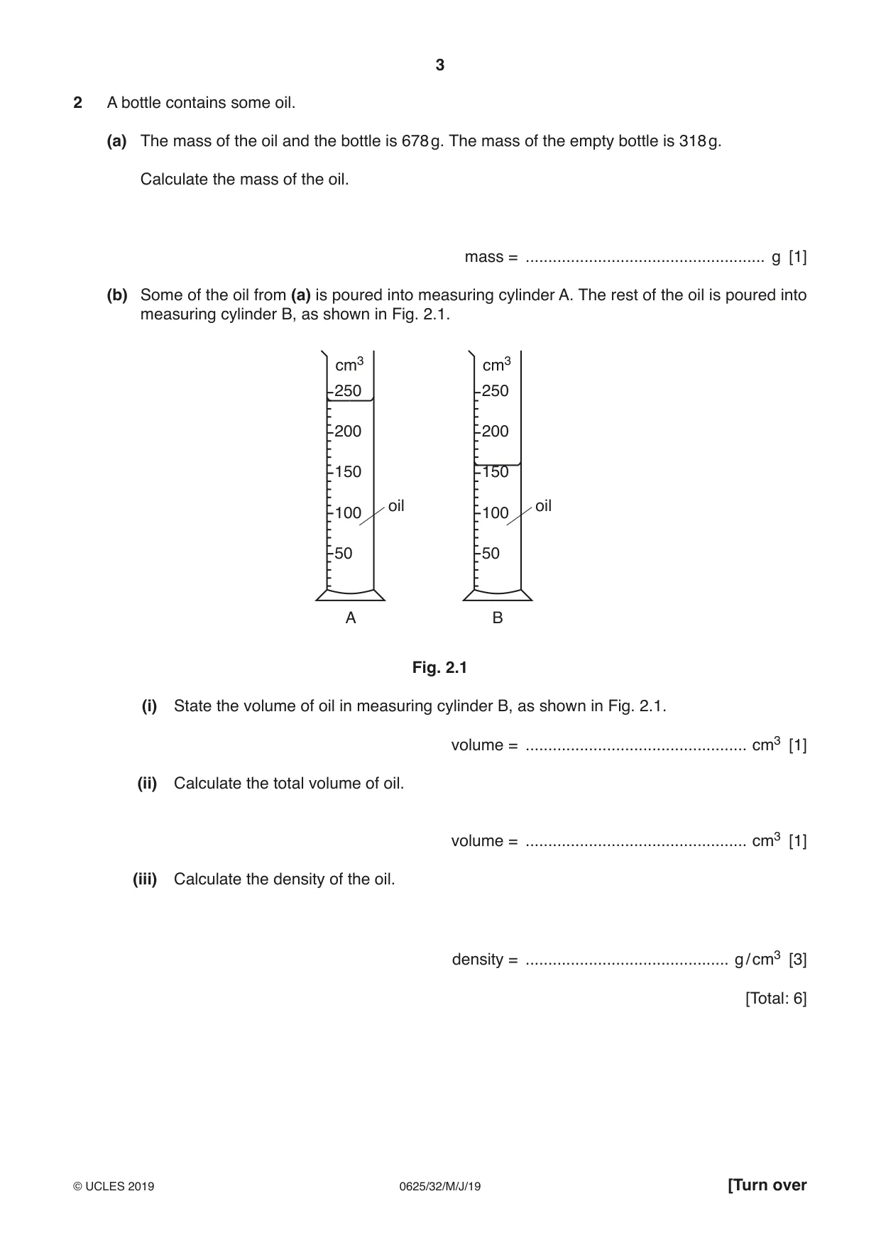 Cambridge IGCSE Physics 0625 2019 May/June Paper 3 · Variant 2 question paper, page 3 of 16