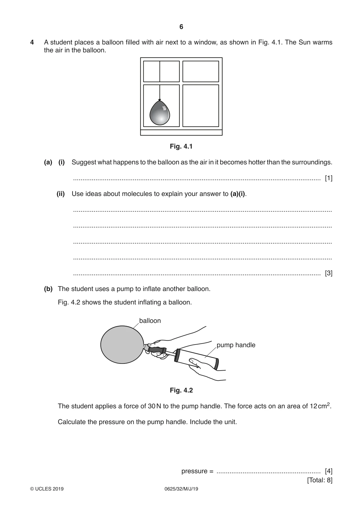 Cambridge IGCSE Physics 0625 2019 May/June Paper 3 · Variant 2 question paper, page 6 of 16