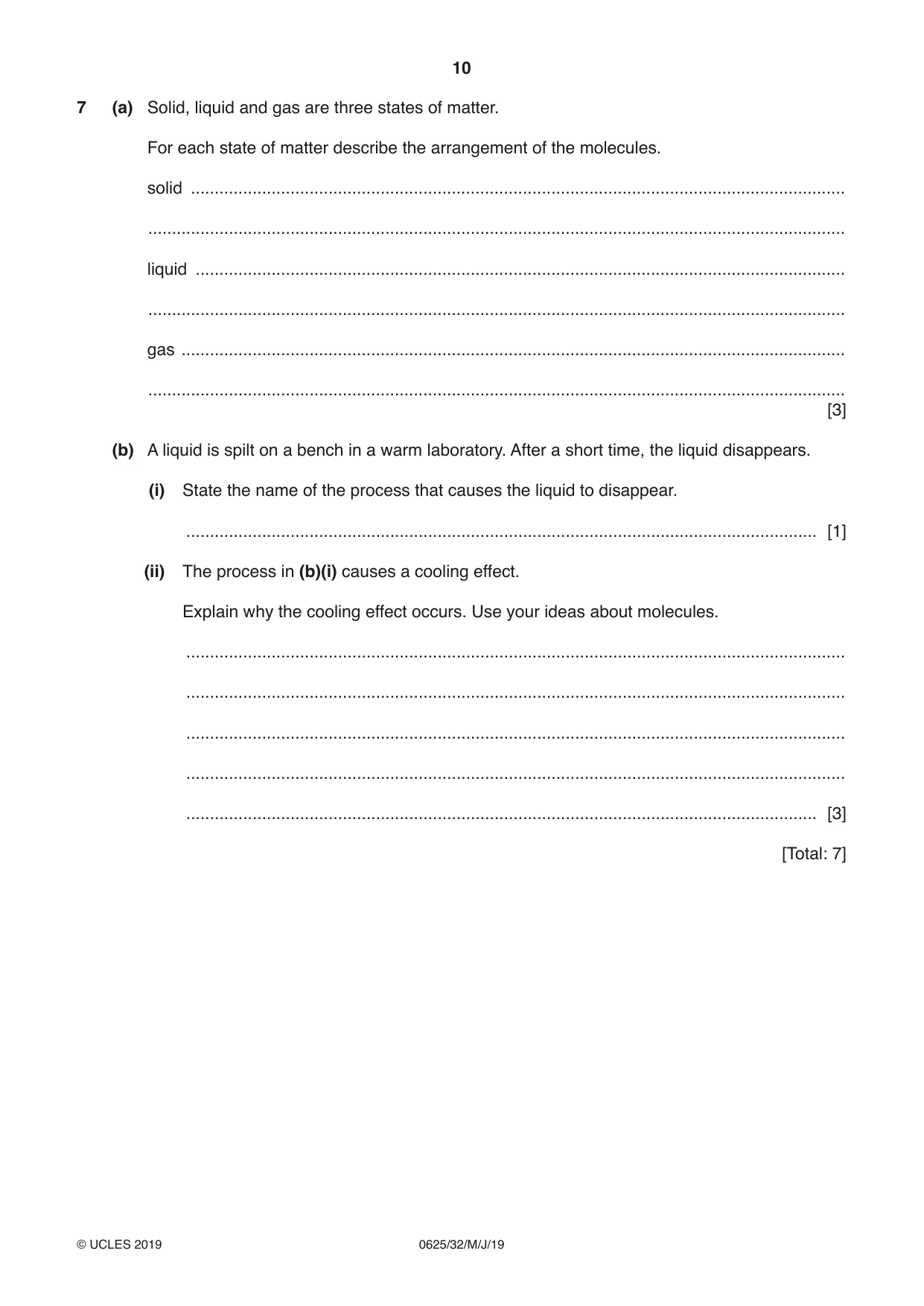 Cambridge IGCSE Physics 0625 2019 May/June Paper 3 · Variant 2 question paper, page 10 of 16