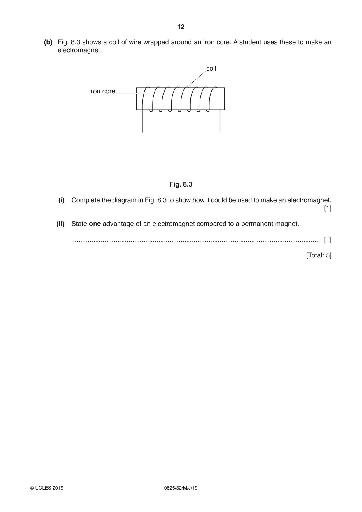 Cambridge IGCSE Physics 0625 2019 May/June Paper 3 · Variant 2 question paper, page 12 of 16