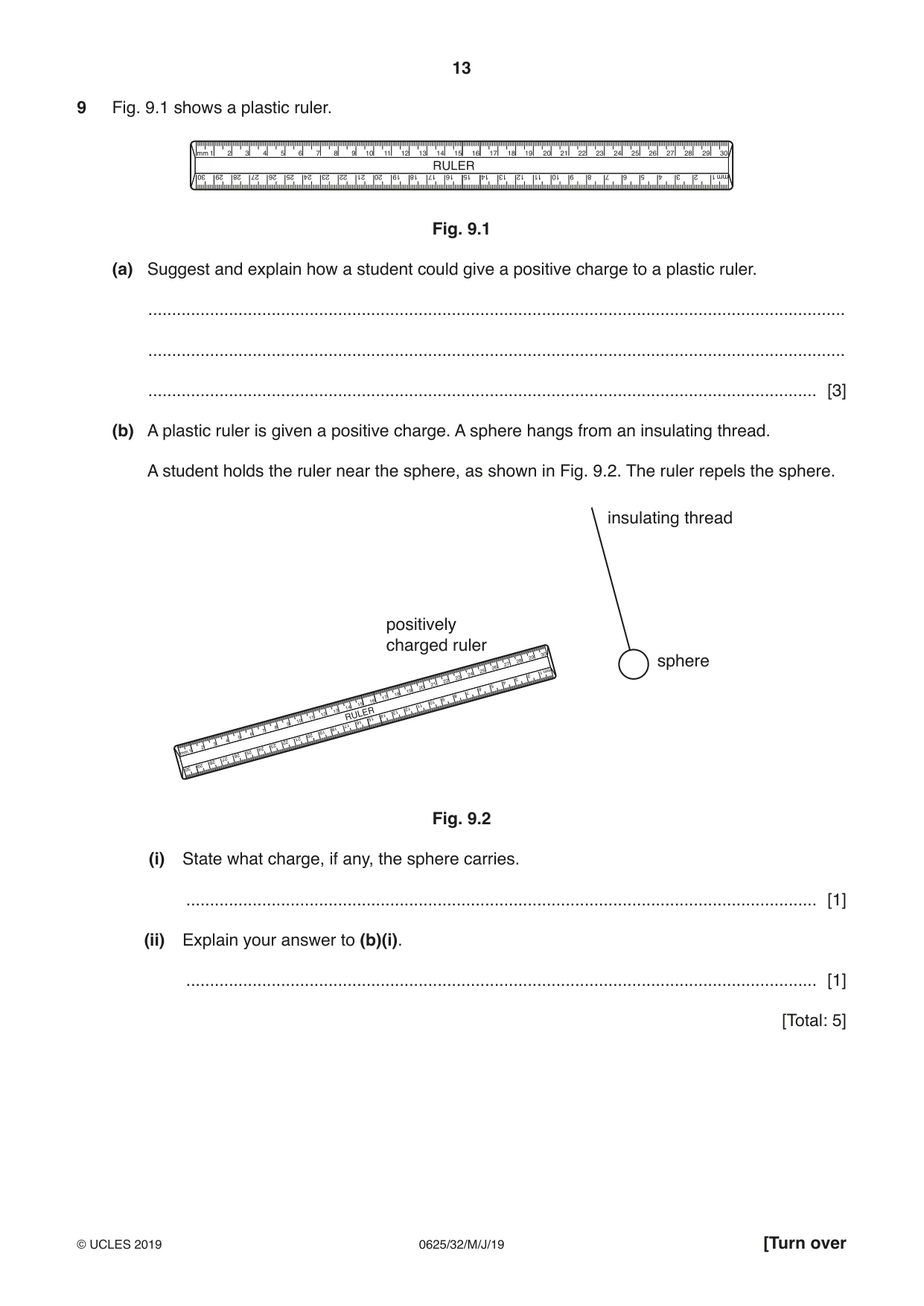 Cambridge IGCSE Physics 0625 2019 May/June Paper 3 · Variant 2 question paper, page 13 of 16