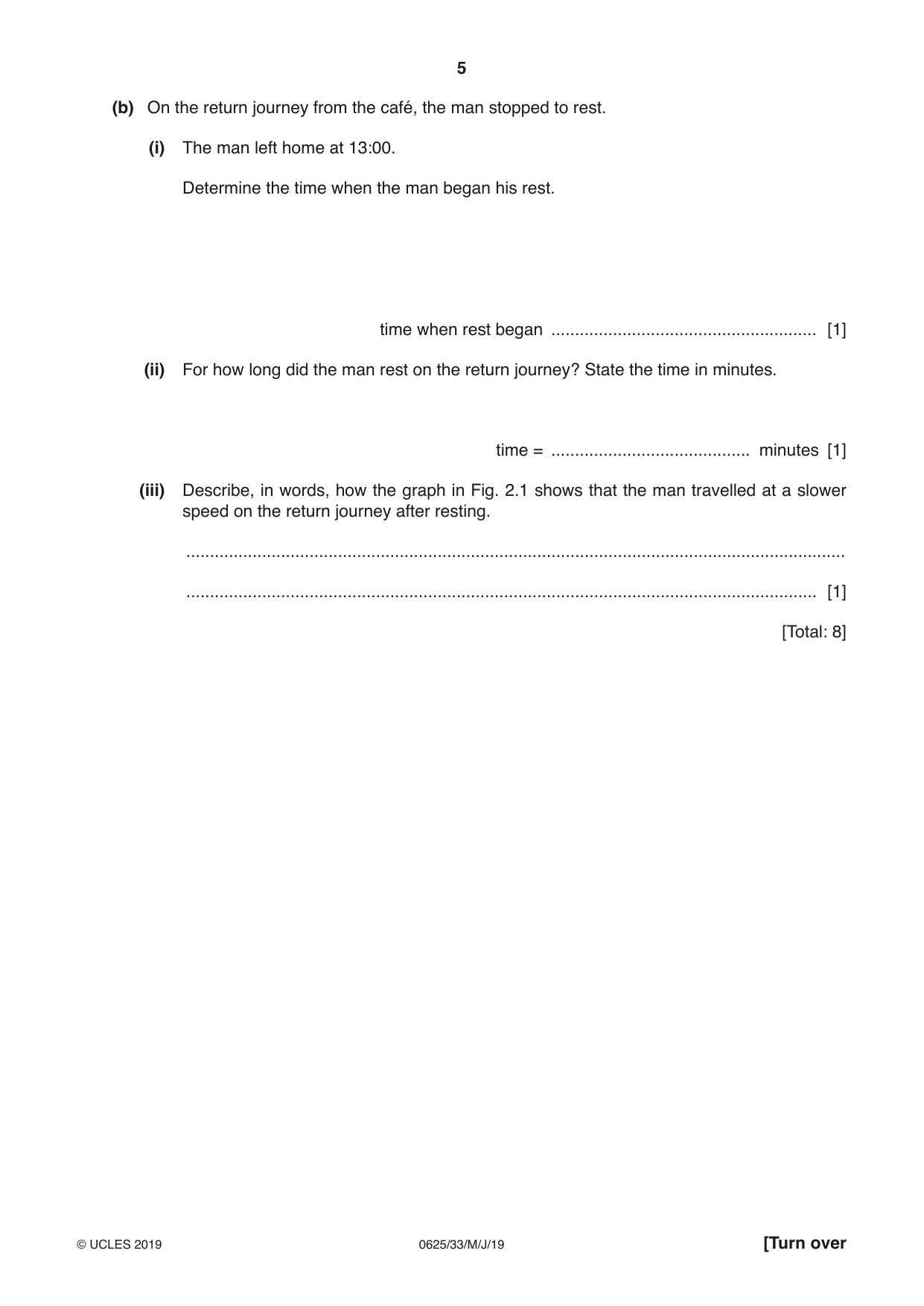 Cambridge IGCSE Physics 0625 2019 May/June Paper 3 · Variant 3 question paper, page 5 of 16