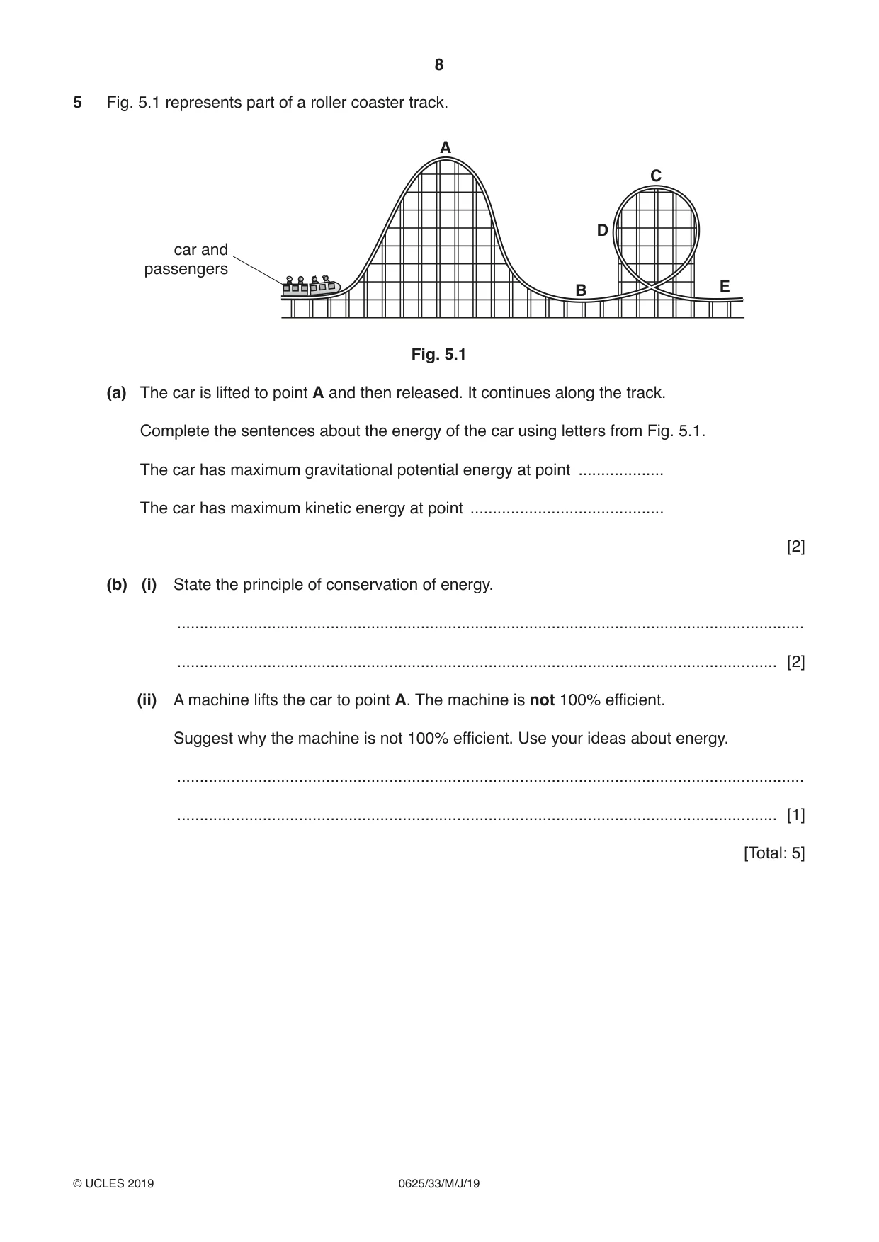 Cambridge IGCSE Physics 0625 2019 May/June Paper 3 · Variant 3 question paper, page 8 of 16