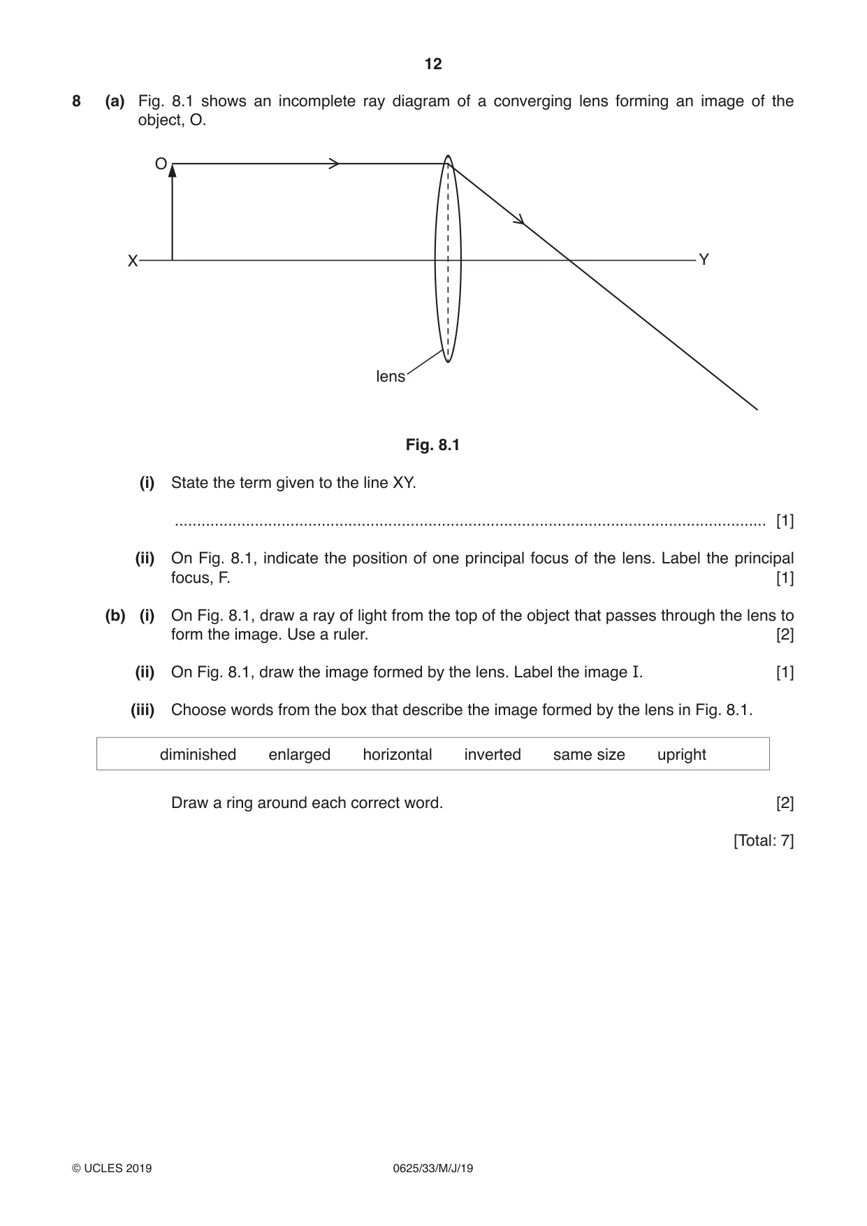 Cambridge IGCSE Physics 0625 2019 May/June Paper 3 · Variant 3 question paper, page 12 of 16