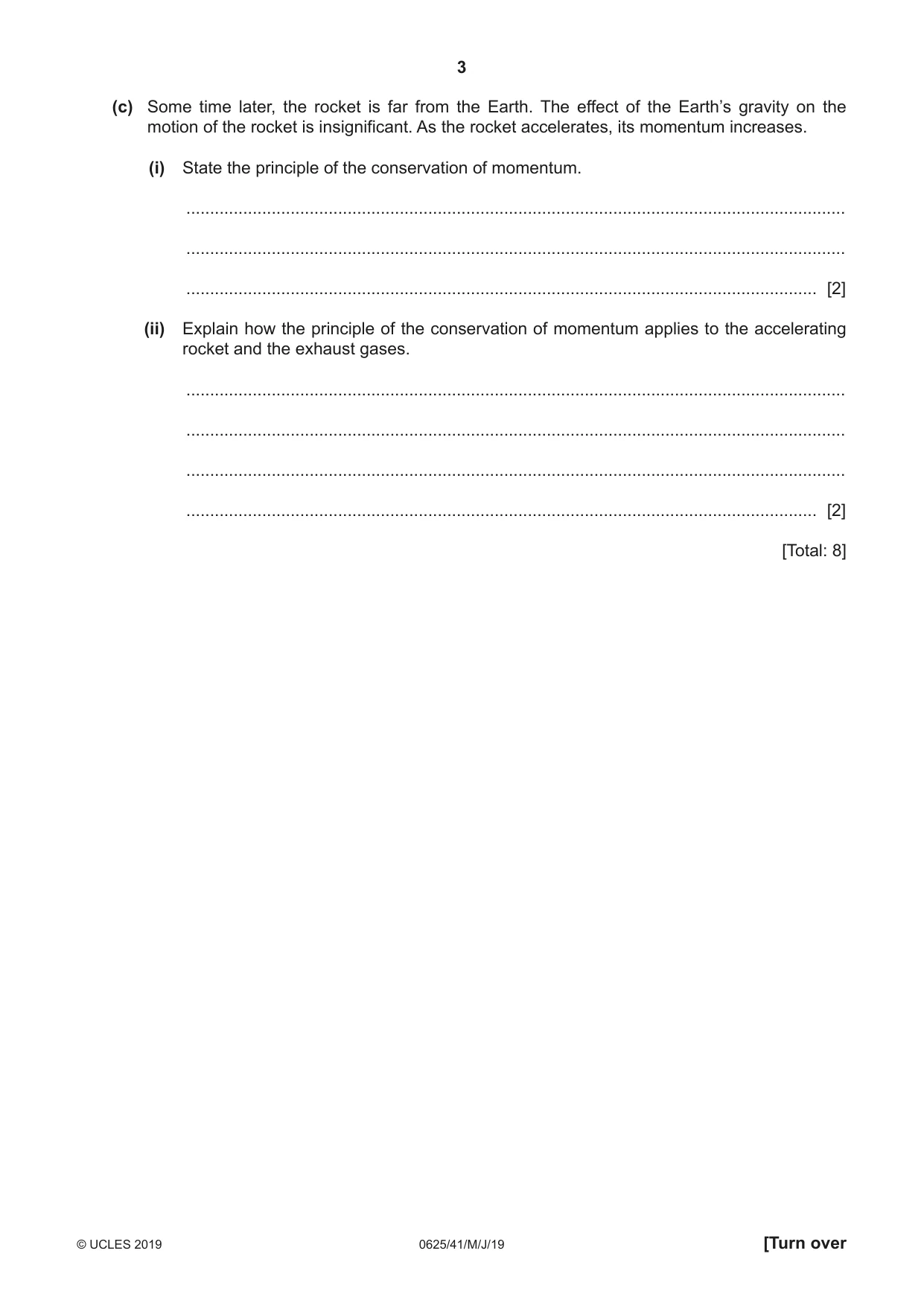 Cambridge IGCSE Physics 0625 2019 May/June Paper 4 · Variant 1 question paper, page 3 of 20