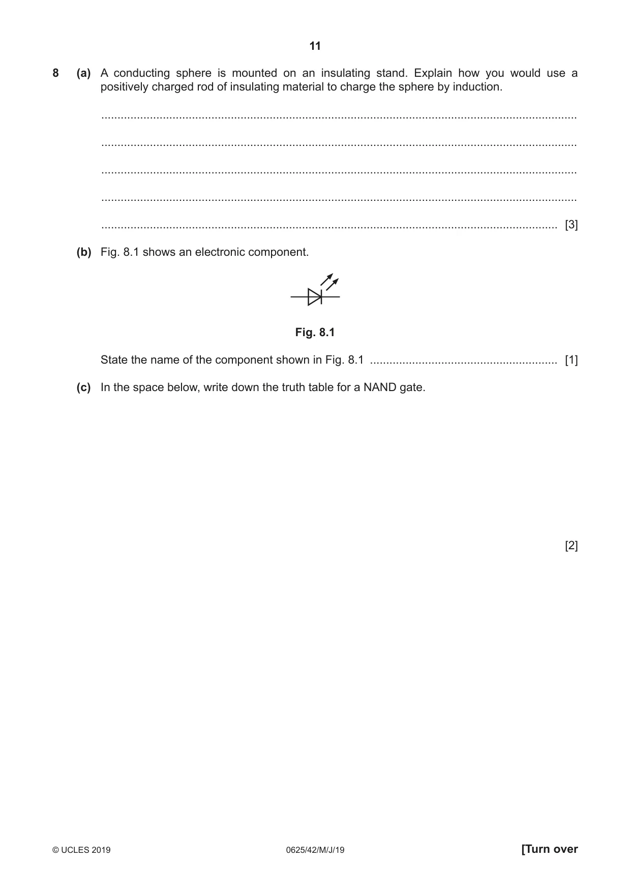 Cambridge IGCSE Physics 0625 2019 May/June Paper 4 · Variant 2 question paper, page 11 of 16