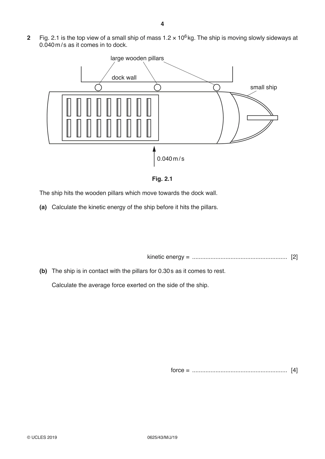 Cambridge IGCSE Physics 0625 2019 May/June Paper 4 · Variant 3 question paper, page 4 of 20
