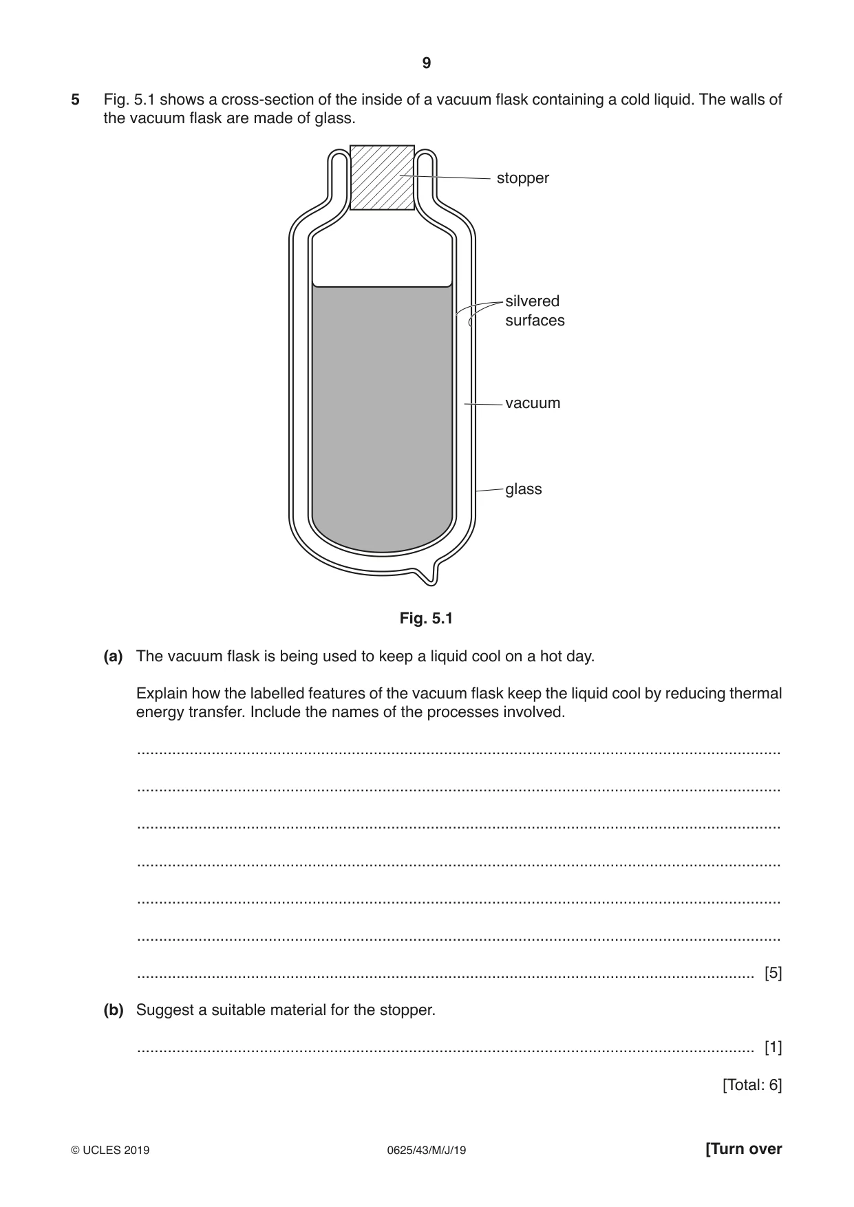 Cambridge IGCSE Physics 0625 2019 May/June Paper 4 · Variant 3 question paper, page 9 of 20