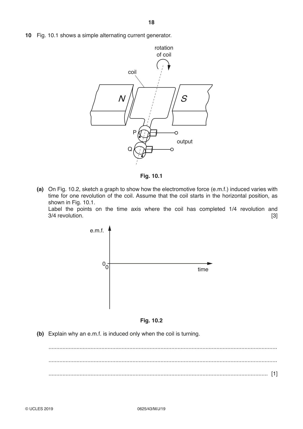 Cambridge IGCSE Physics 0625 2019 May/June Paper 4 · Variant 3 question paper, page 18 of 20