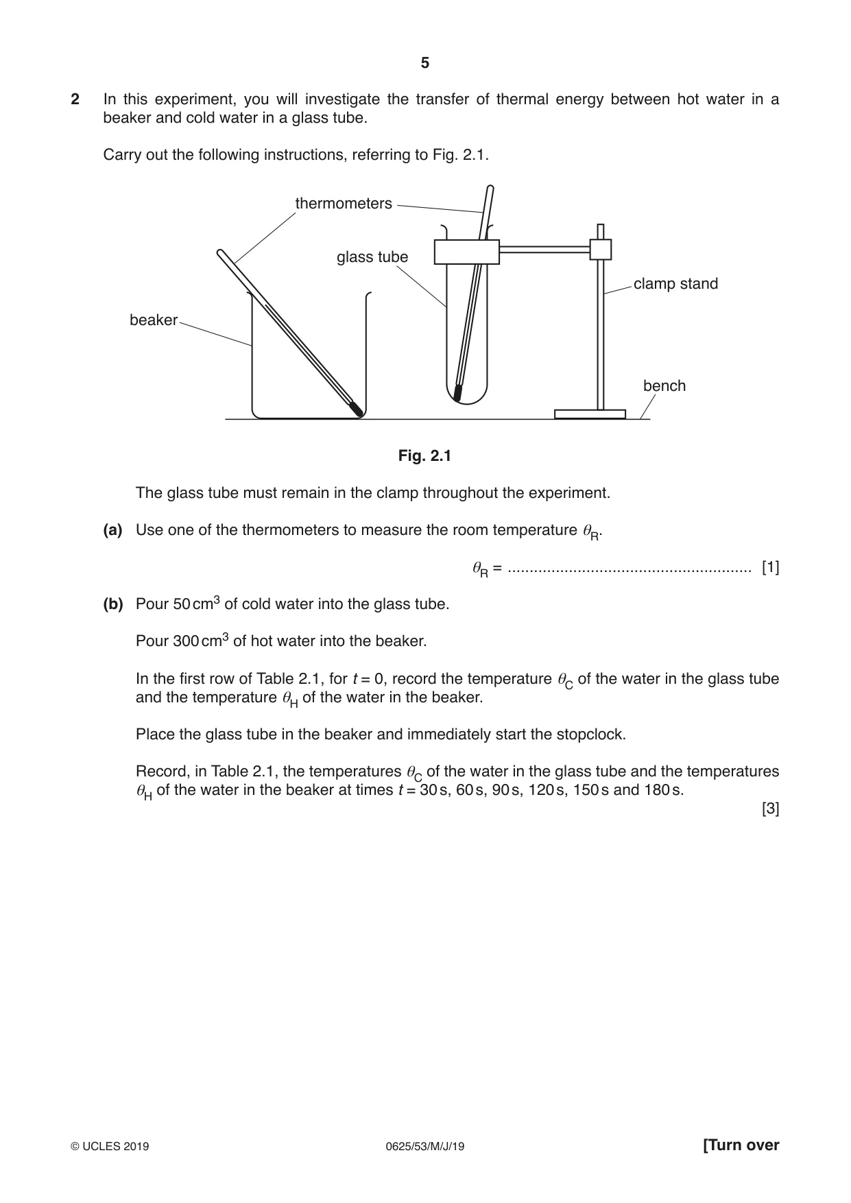 Cambridge IGCSE Physics 0625 2019 May/June Paper 5 · Variant 3 question paper, page 5 of 12