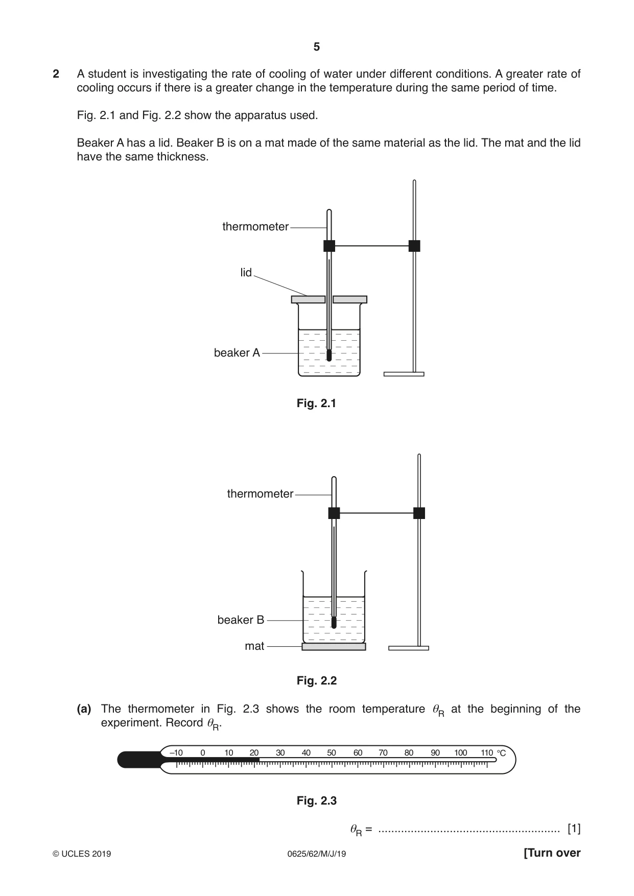 Cambridge IGCSE Physics 0625 2019 May/June Paper 6 · Variant 2 question paper, page 5 of 12